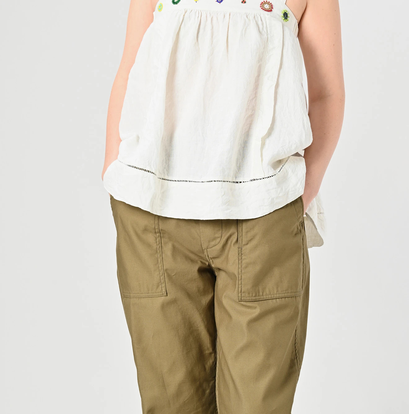 45R(フォーティファイブアール) |薄バックサテンの908ベイカーパンツ