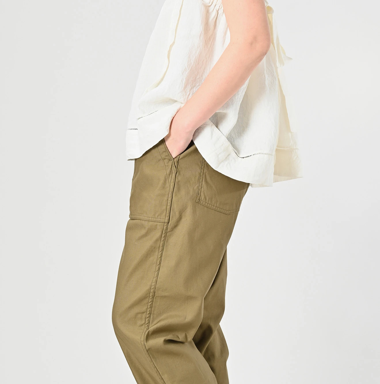 45R(フォーティファイブアール) |薄バックサテンの908ベイカーパンツ