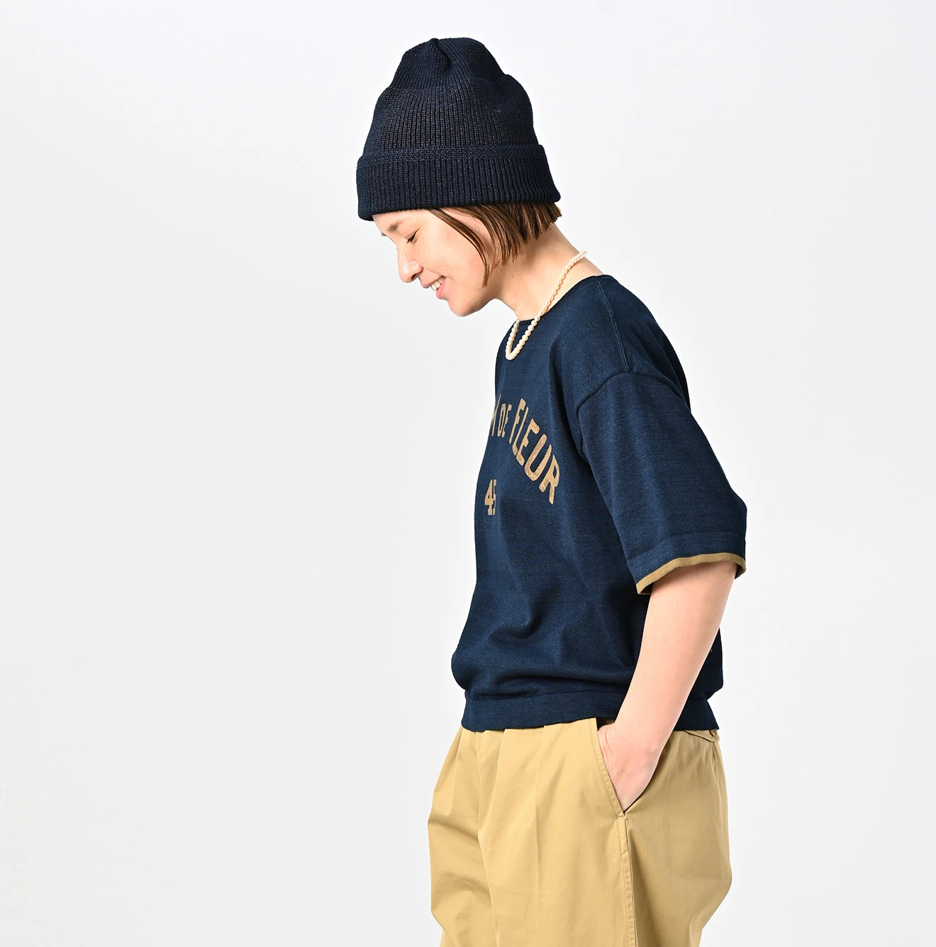 45R(フォーティファイブアール) |ニットソーの908Tシャツ（インディゴ）