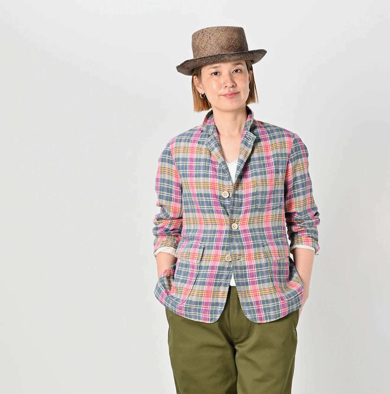 45R(フォーティファイブアール) |インドリネンマドラスの908みゆきジャケット