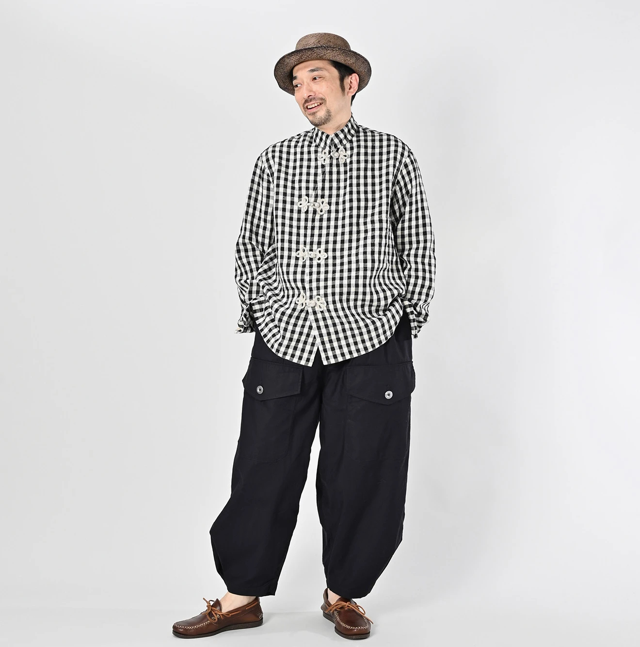 45R(フォーティファイブアール) |インド度詰リネンの908クローバーノットシャツ