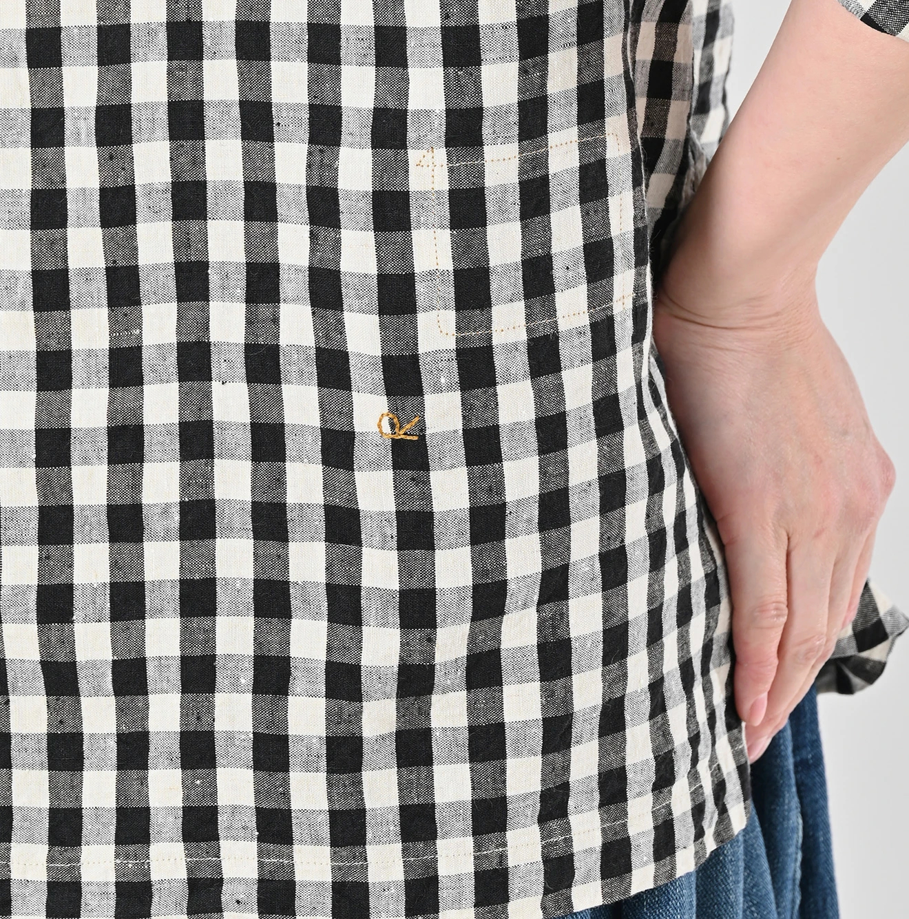 45R(フォーティファイブアール) |インド度詰リネンの908クローバーノットシャツ