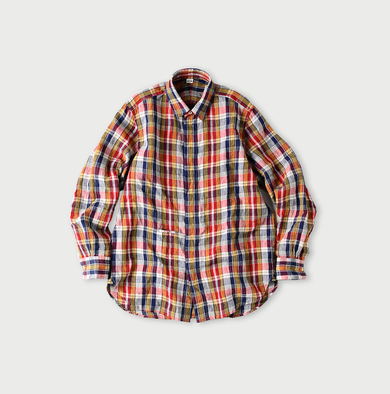 45R(フォーティファイブアール) |インドリネンマドラスの908ローファーシャツ