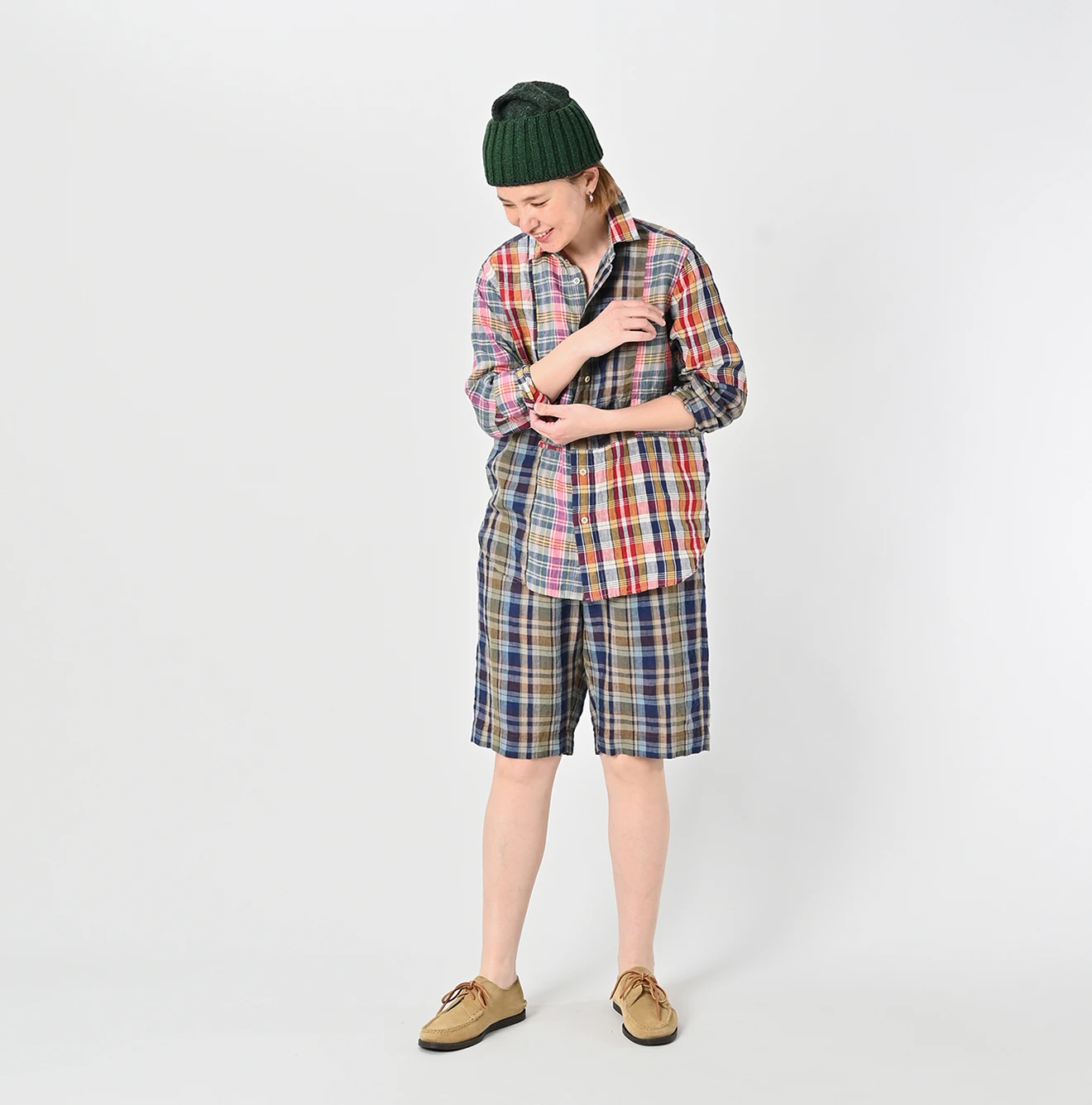 45R(フォーティファイブアール) |インドリネンマドラスの908ローファーシャツ