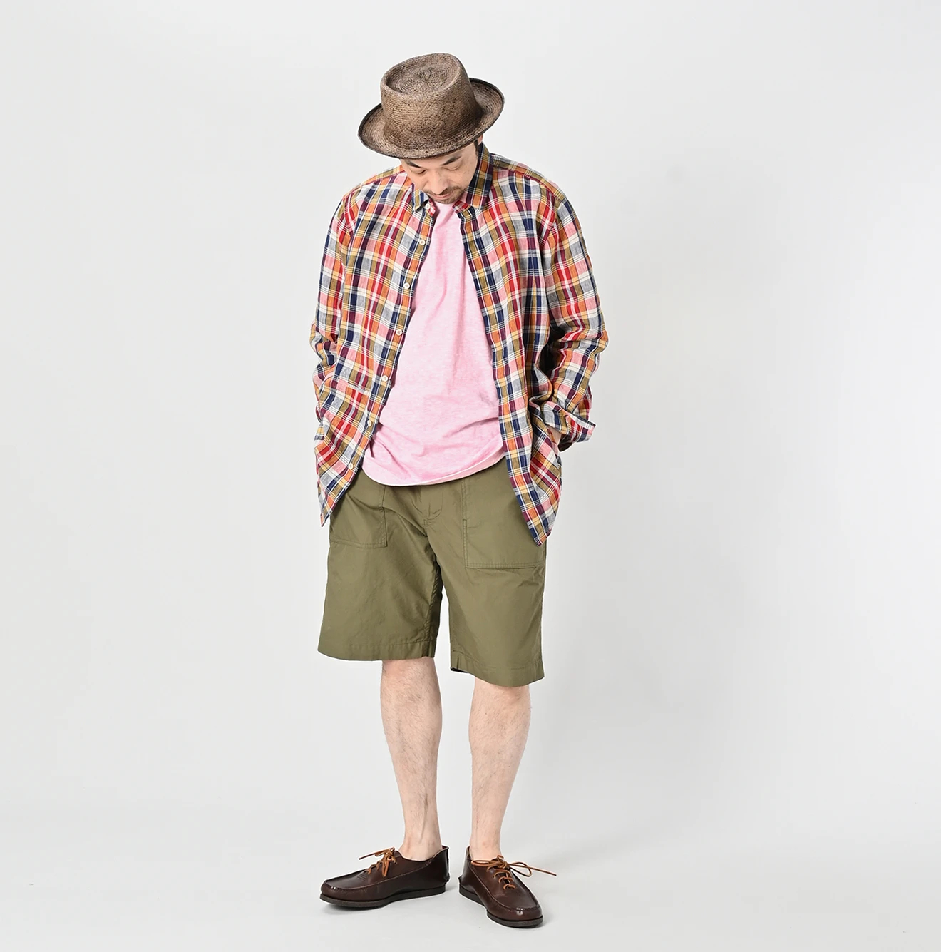 45R(フォーティファイブアール) |インドリネンマドラスの908ローファーシャツ