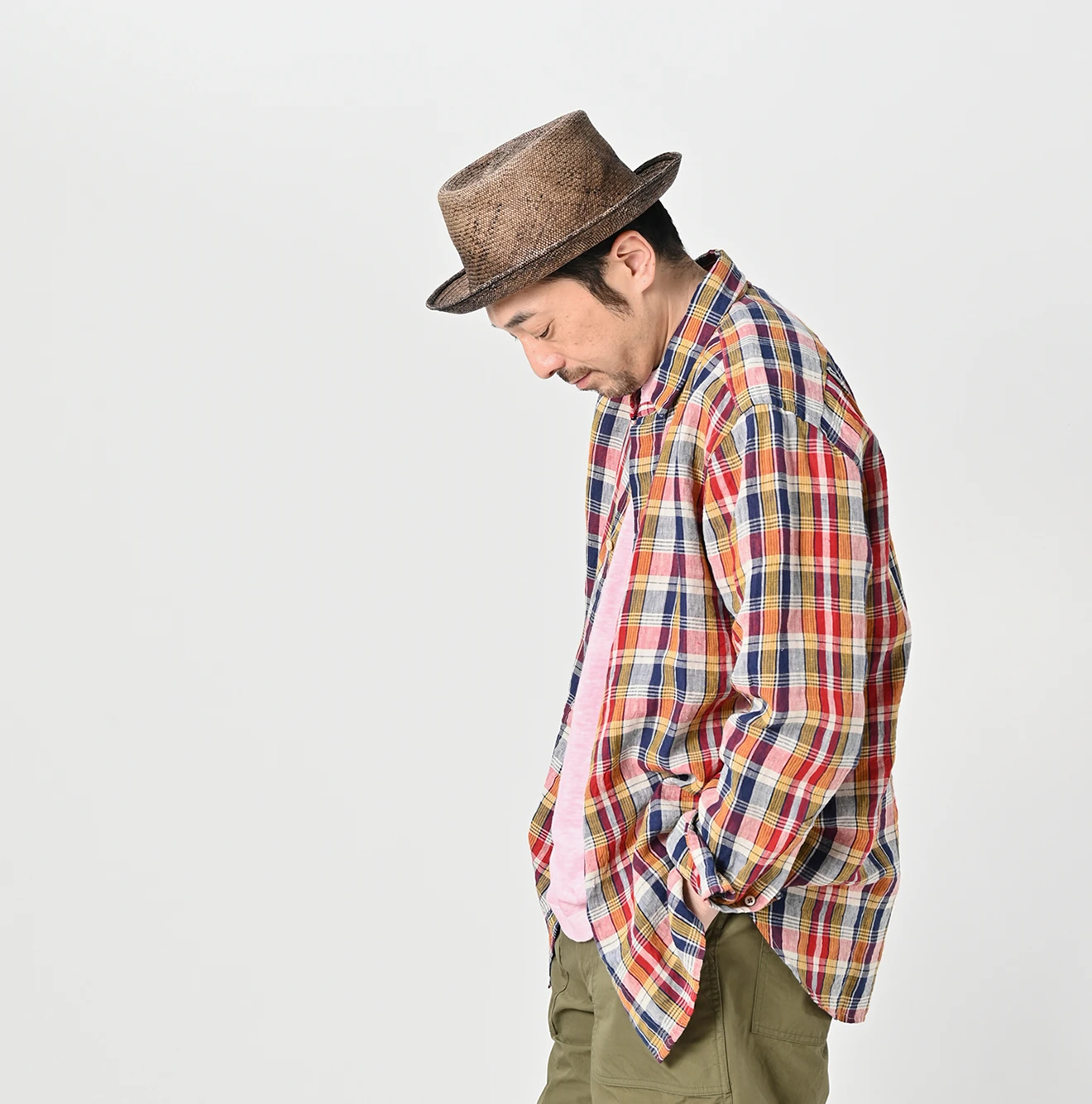 45R(フォーティファイブアール) |インドリネンマドラスの908ローファーシャツ