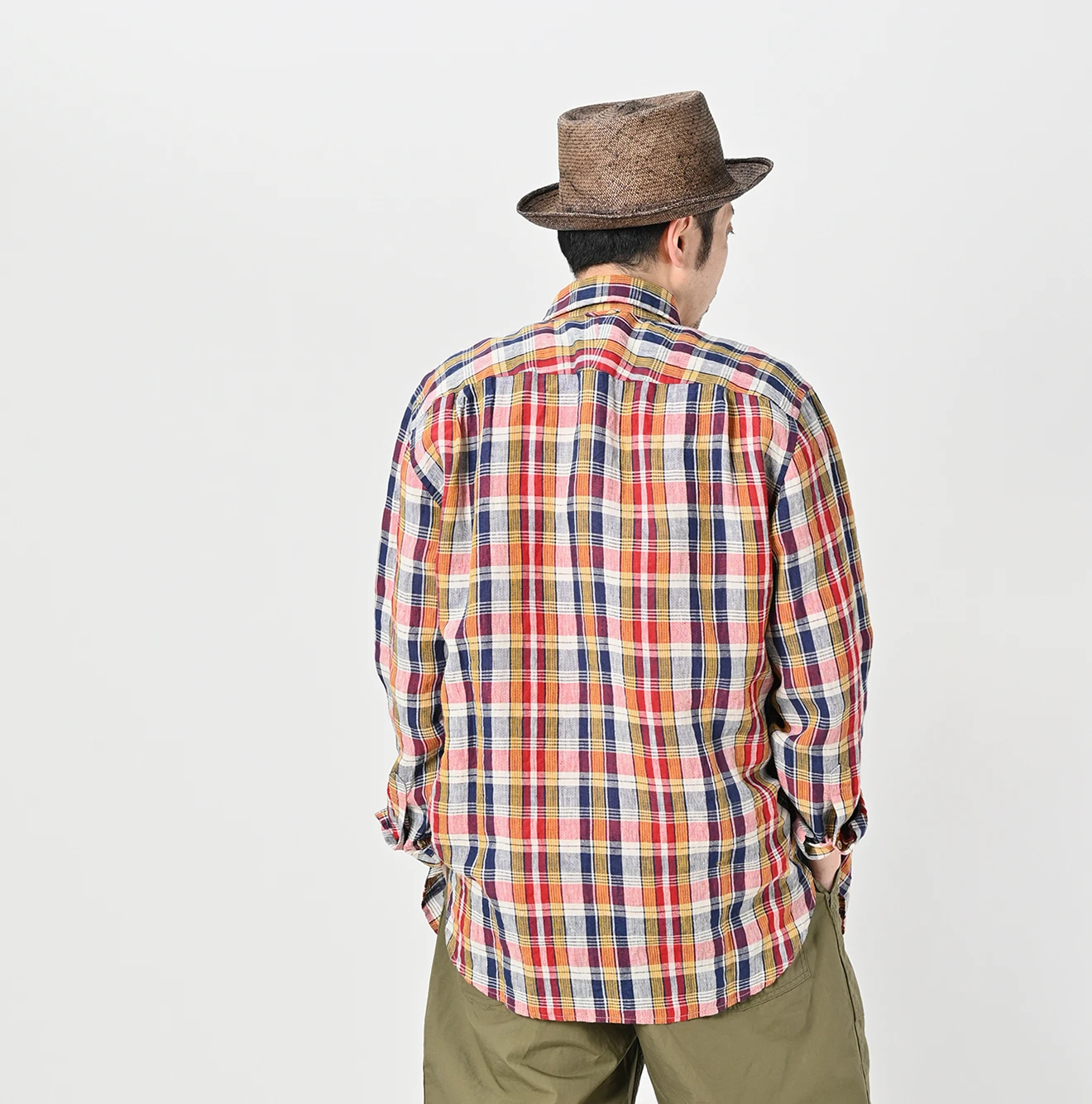 45R(フォーティファイブアール) |インドリネンマドラスの908ローファーシャツ