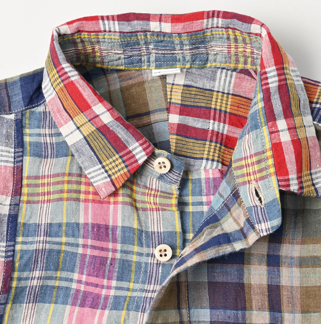 45R(フォーティファイブアール) |インドリネンマドラスの908ローファーシャツ