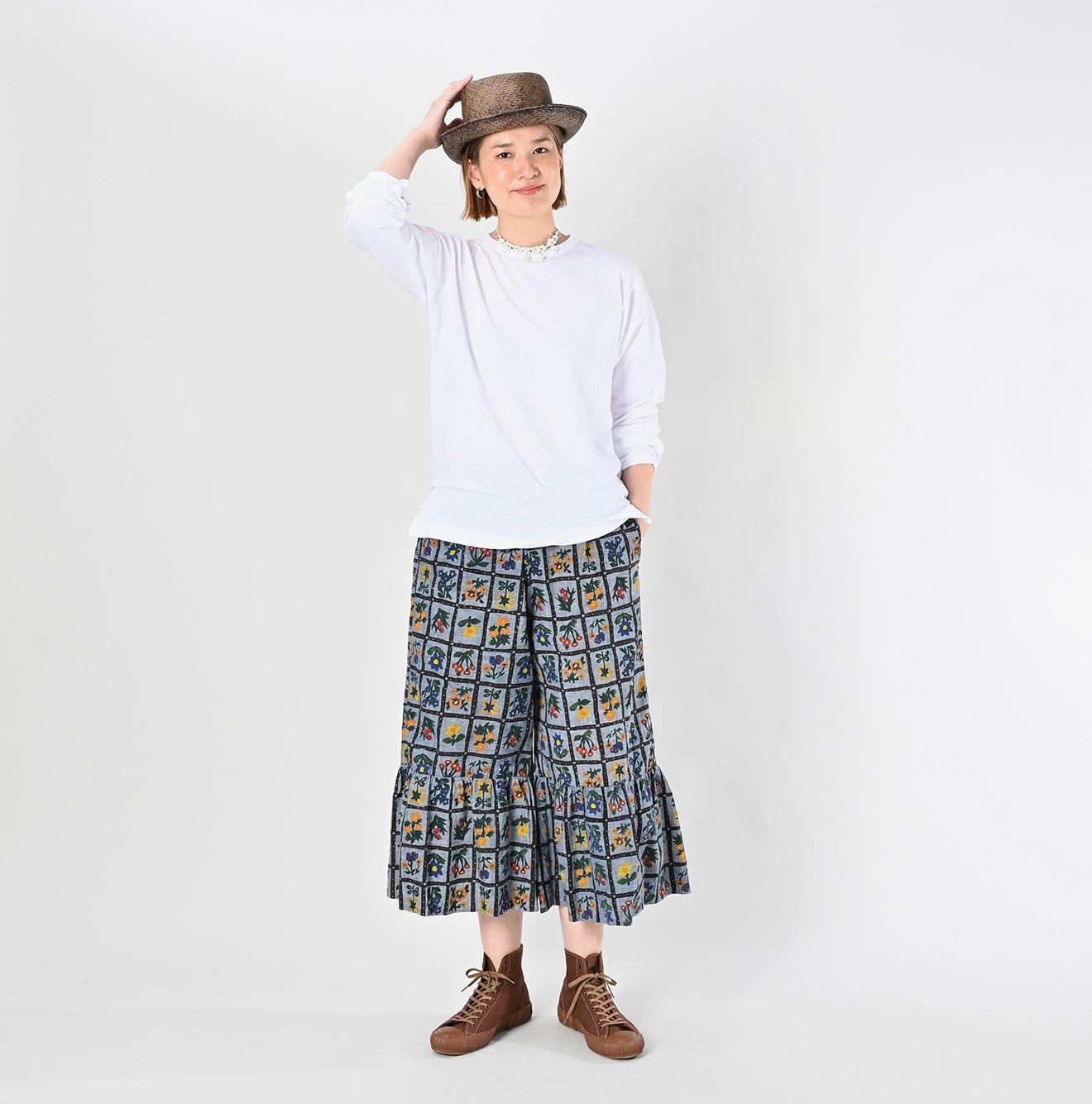 45R(フォーティファイブアール) |スーピマ天竺の90890星長袖Tシャツ