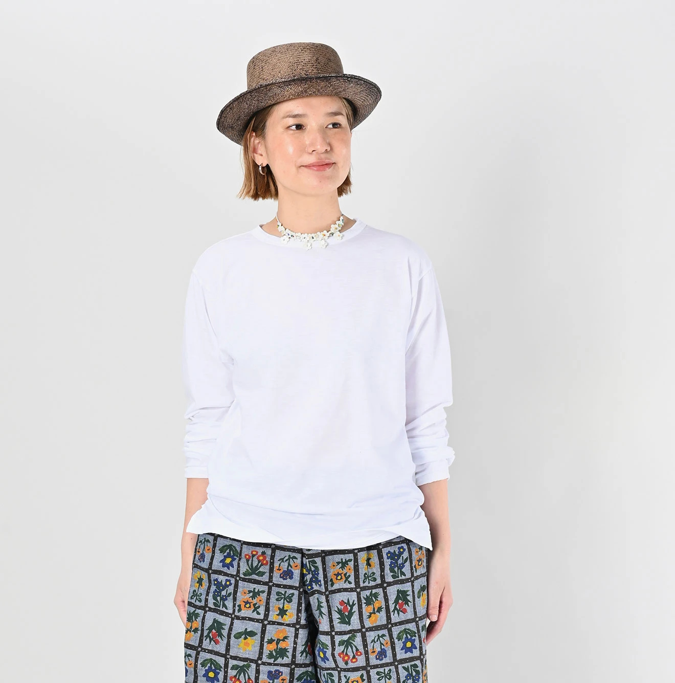 45R(フォーティファイブアール) |スーピマ天竺の90890星長袖Tシャツ