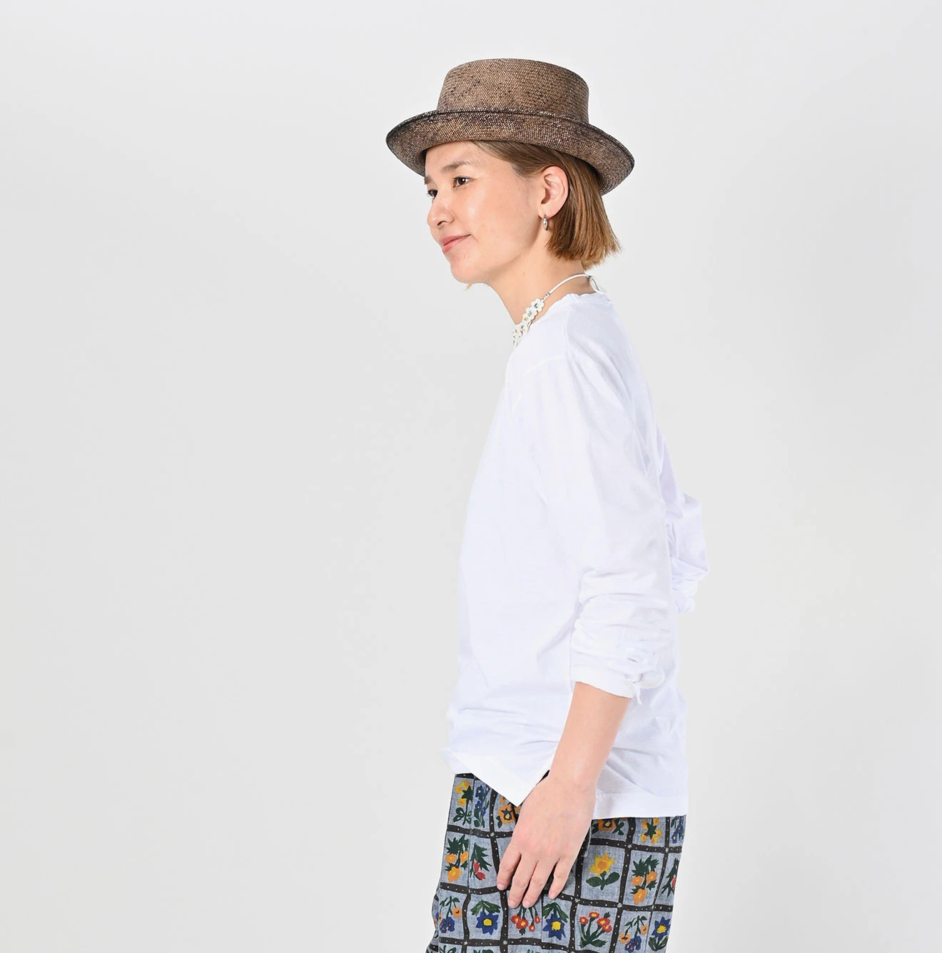 45R(フォーティファイブアール) |スーピマ天竺の90890星長袖Tシャツ