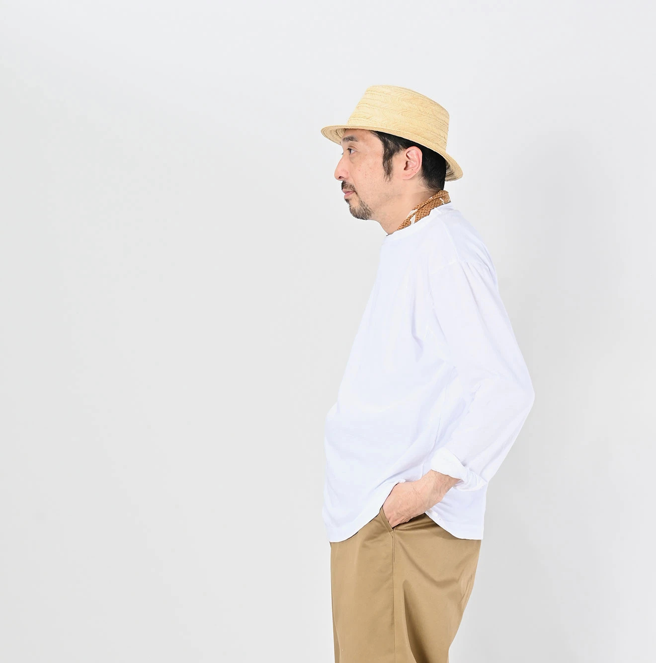 45R(フォーティファイブアール) |スーピマ天竺の90890星長袖Tシャツ