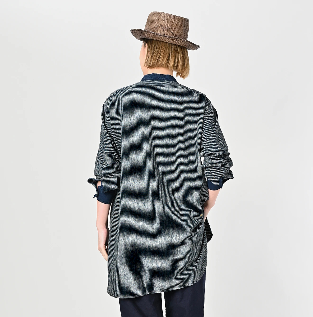 45R(フォーティファイブアール) |ヒッコリー天竺908グランパプルシャツ（インディゴ）