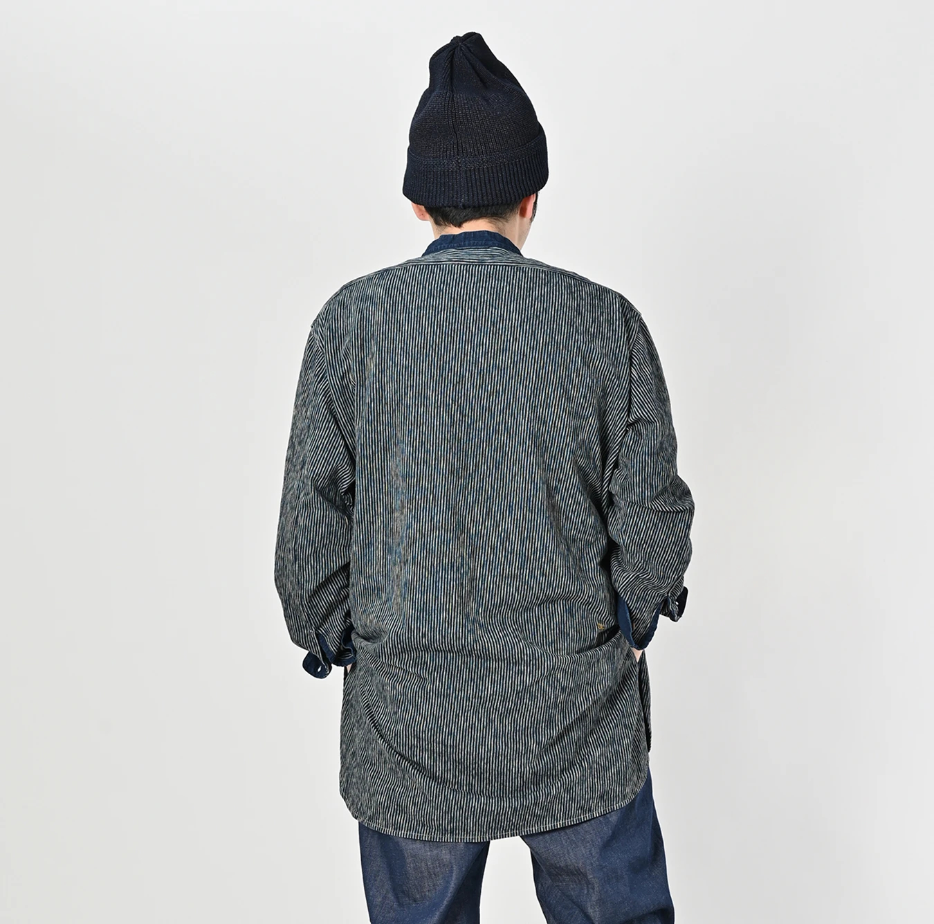 45R(フォーティファイブアール) |ヒッコリー天竺908グランパプルシャツ（インディゴ）