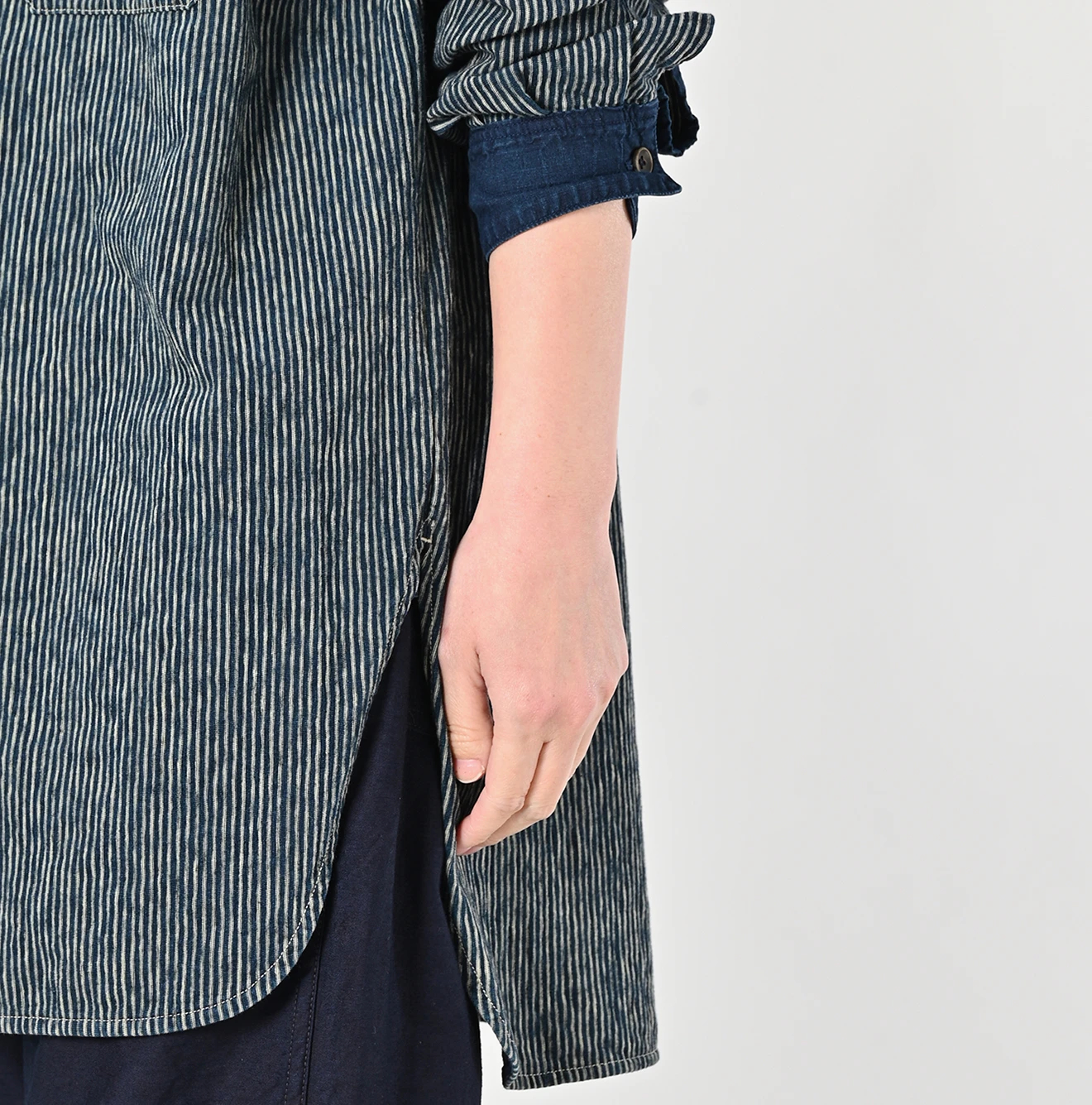 45R(フォーティファイブアール) |ヒッコリー天竺908グランパプルシャツ（インディゴ）