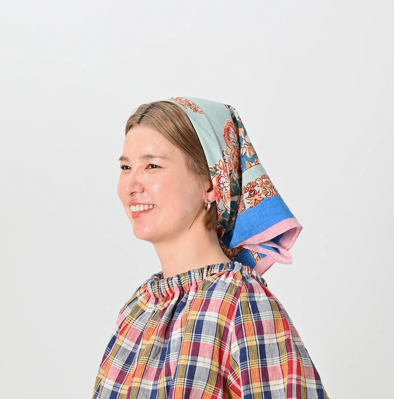 45R(フォーティファイブアール) |インドカディブロックプリントの大きいバンダナ