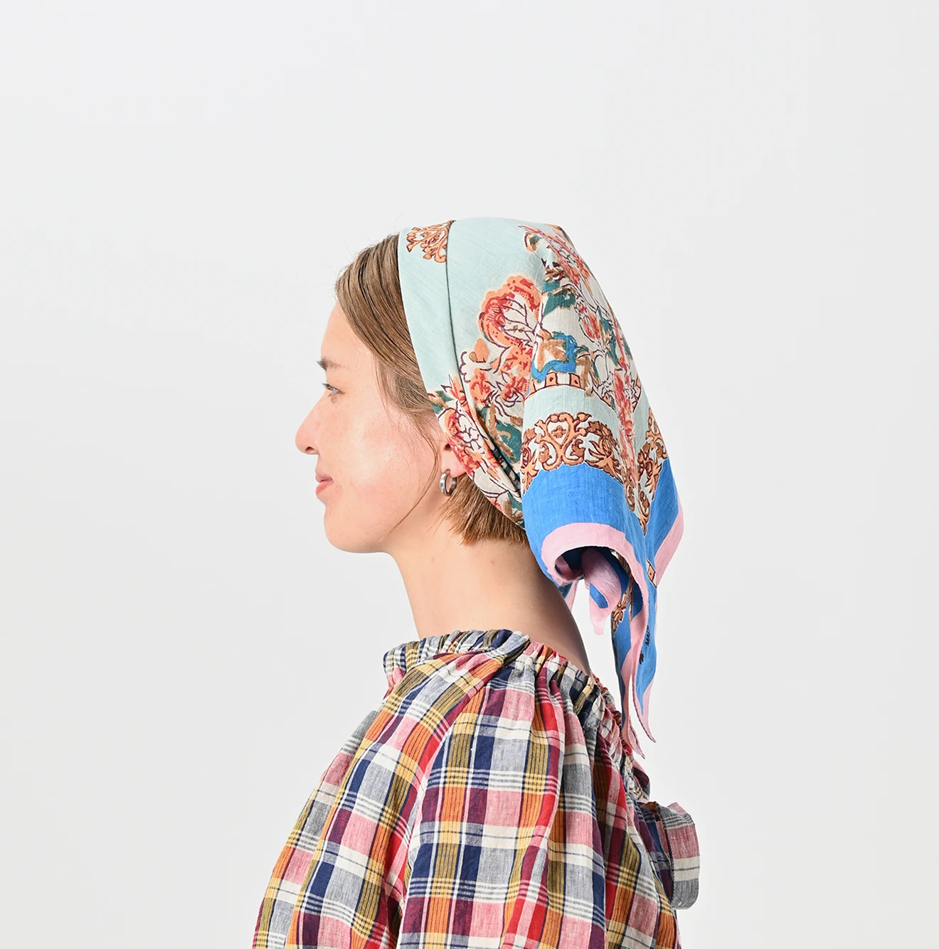 45R(フォーティファイブアール) |インドカディブロックプリントの大きいバンダナ