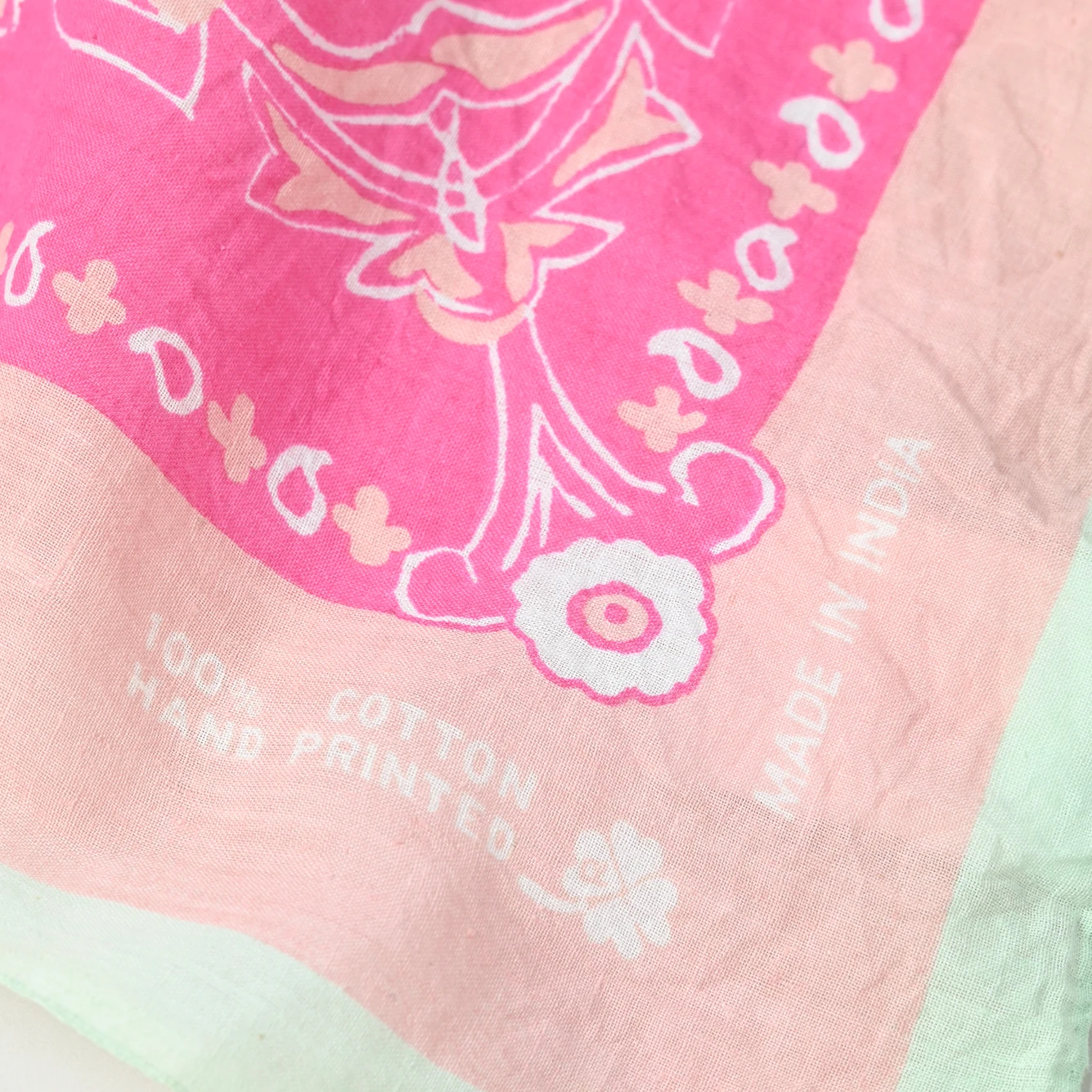 45R(フォーティファイブアール) |インドカディブロックプリントの大きいバンダナ