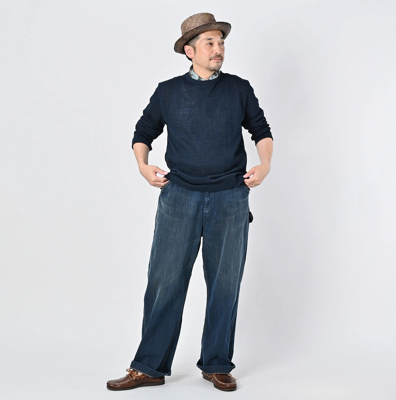 45R(フォーティファイブアール) |ギマニットソーの908長袖Tシャツ（インディゴ）