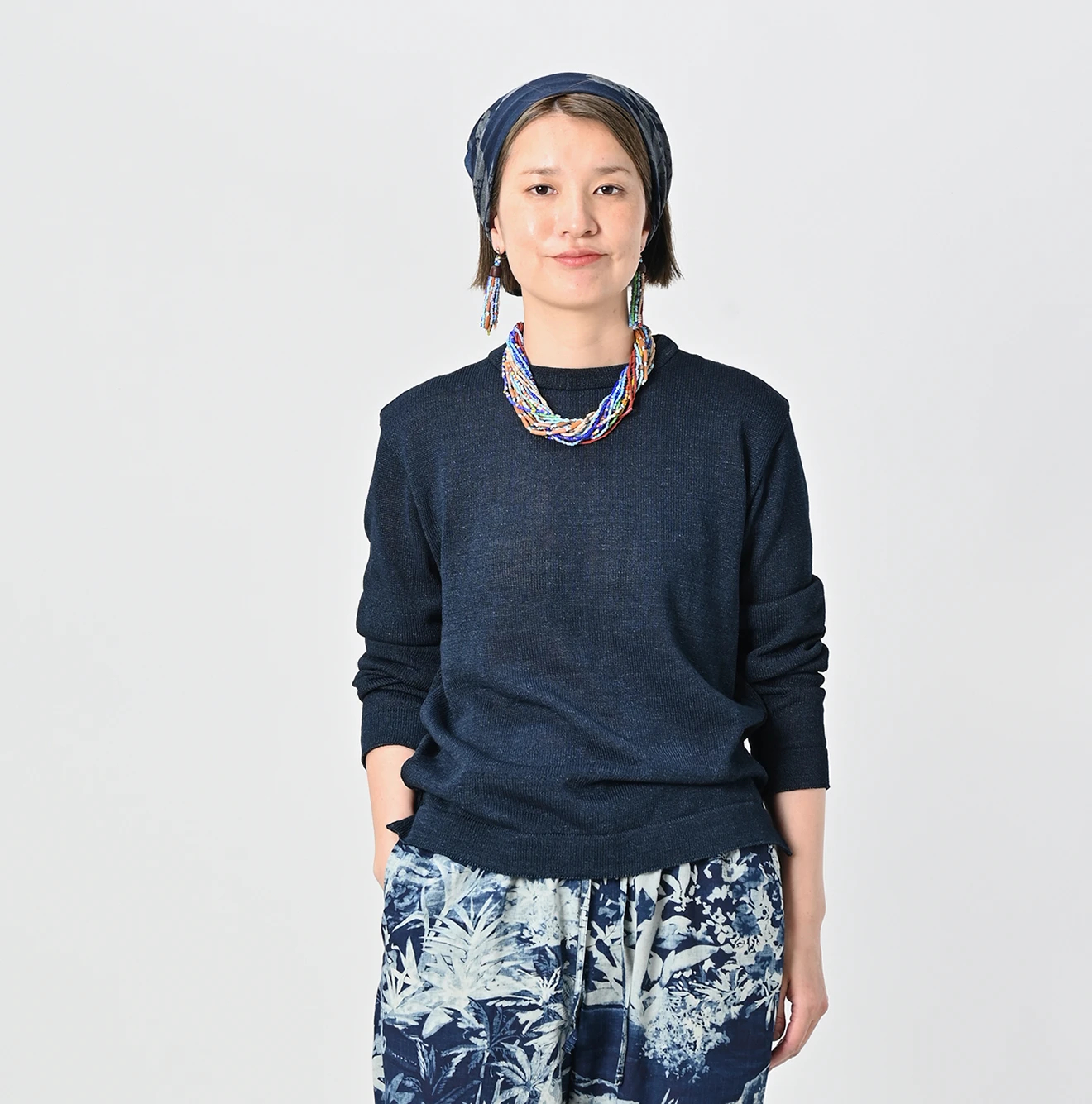 45R(フォーティファイブアール) |ギマニットソーの908長袖Tシャツ（インディゴ）