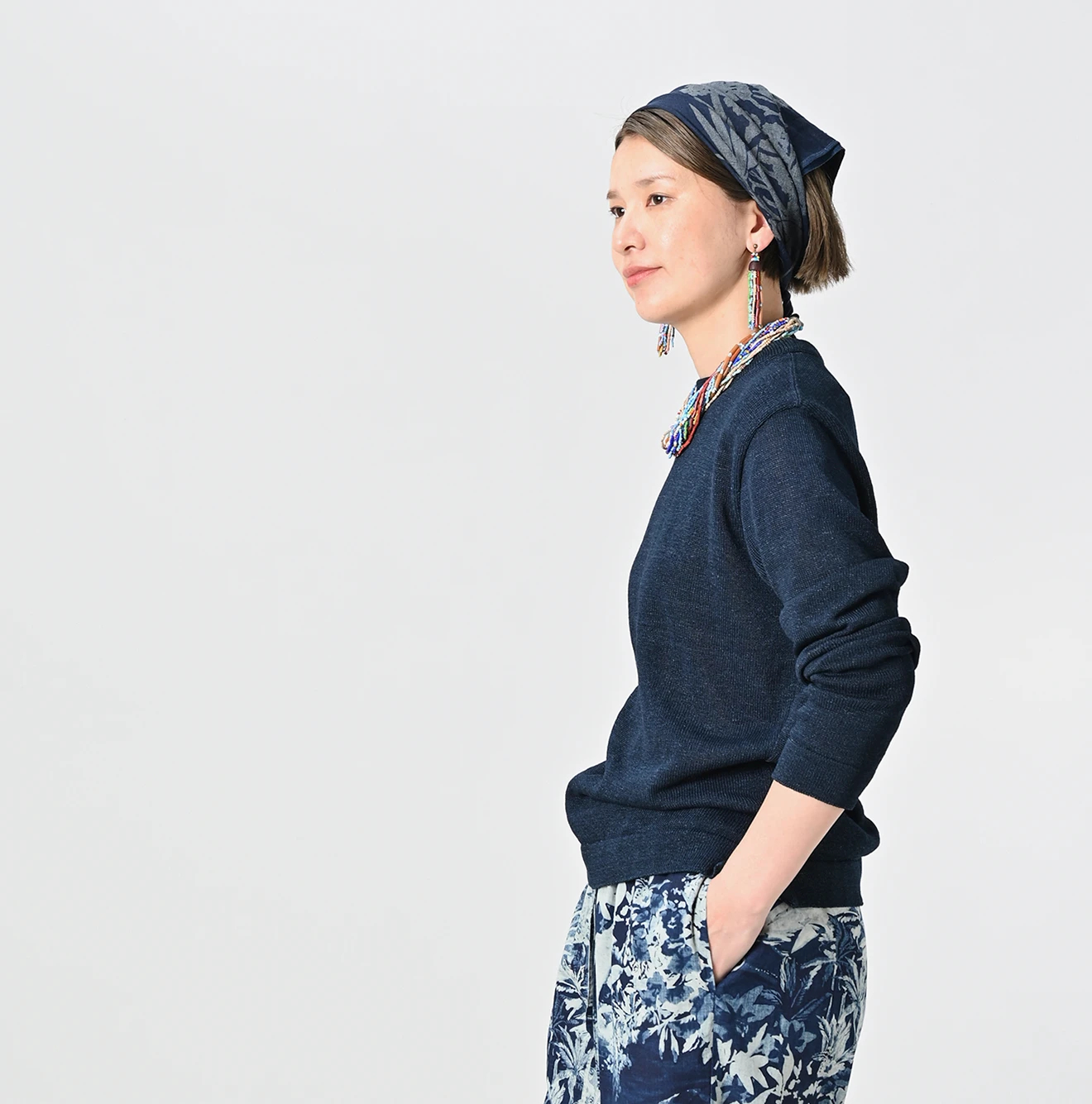 45R(フォーティファイブアール) |ギマニットソーの908長袖Tシャツ（インディゴ）