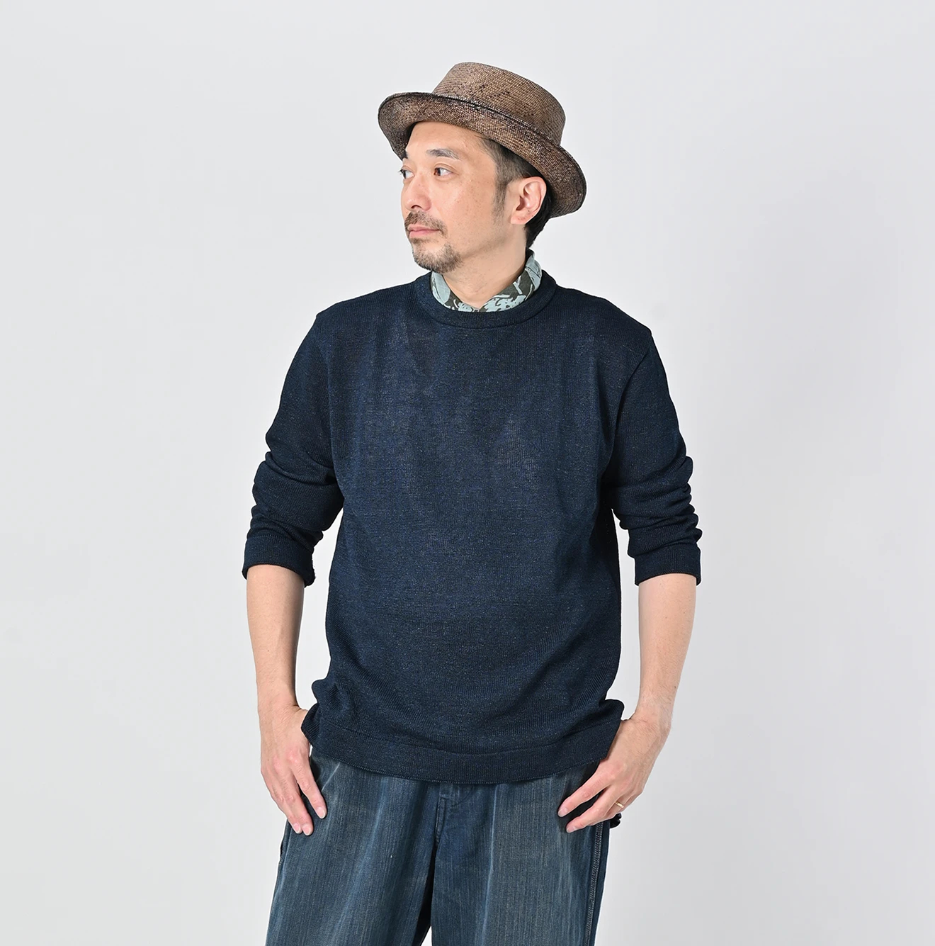 45R(フォーティファイブアール) |ギマニットソーの908長袖Tシャツ（インディゴ）