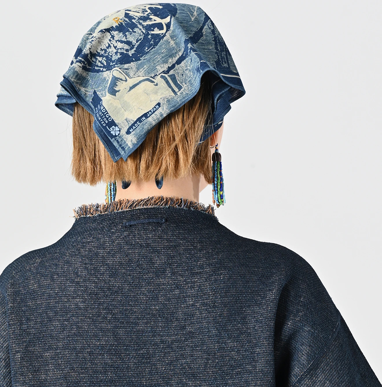 45R(フォーティファイブアール) |サーフフラガールジャカードの908アウターTシャツ（インディゴ）