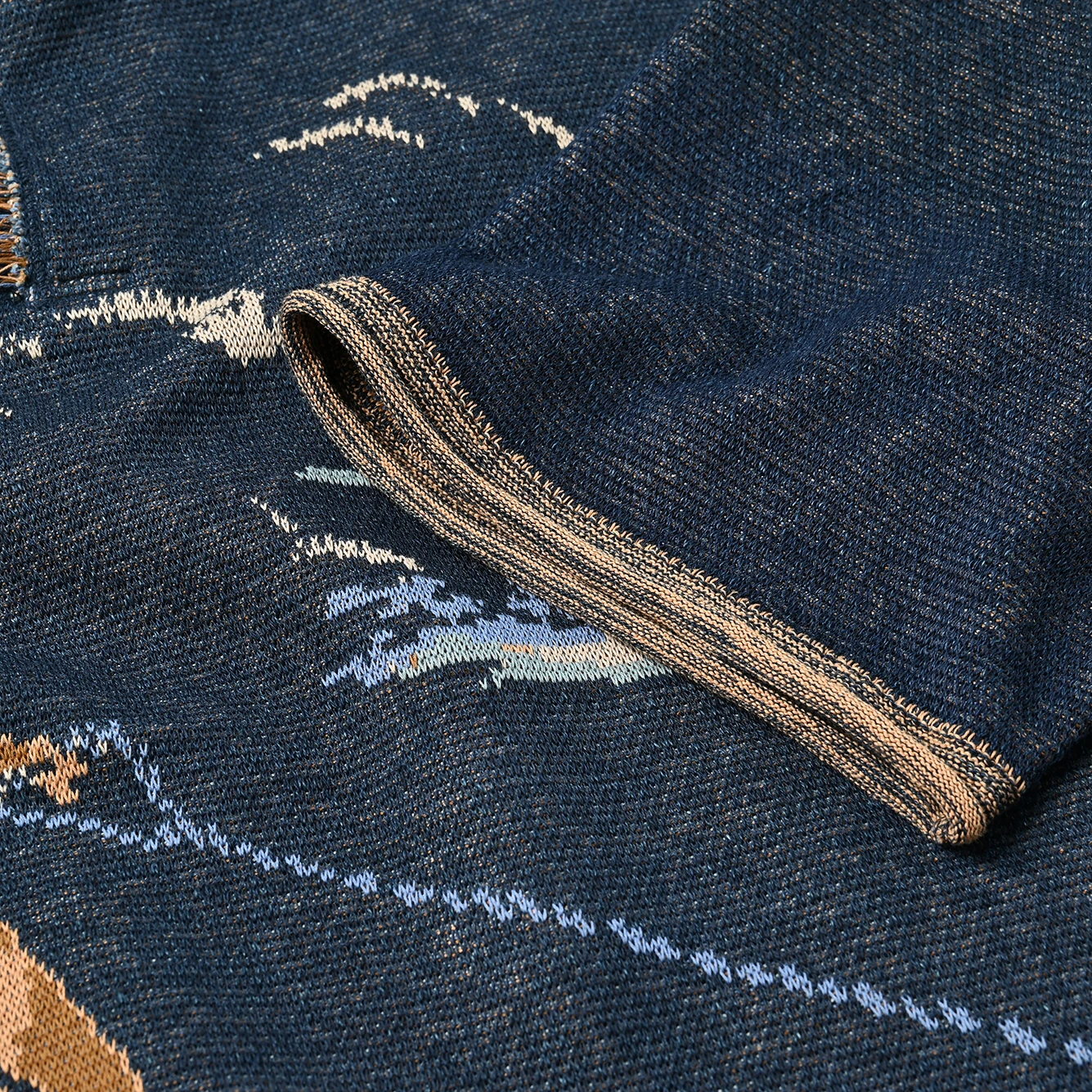 45R(フォーティファイブアール) |サーフフラガールジャカードの908アウターTシャツ（インディゴ）