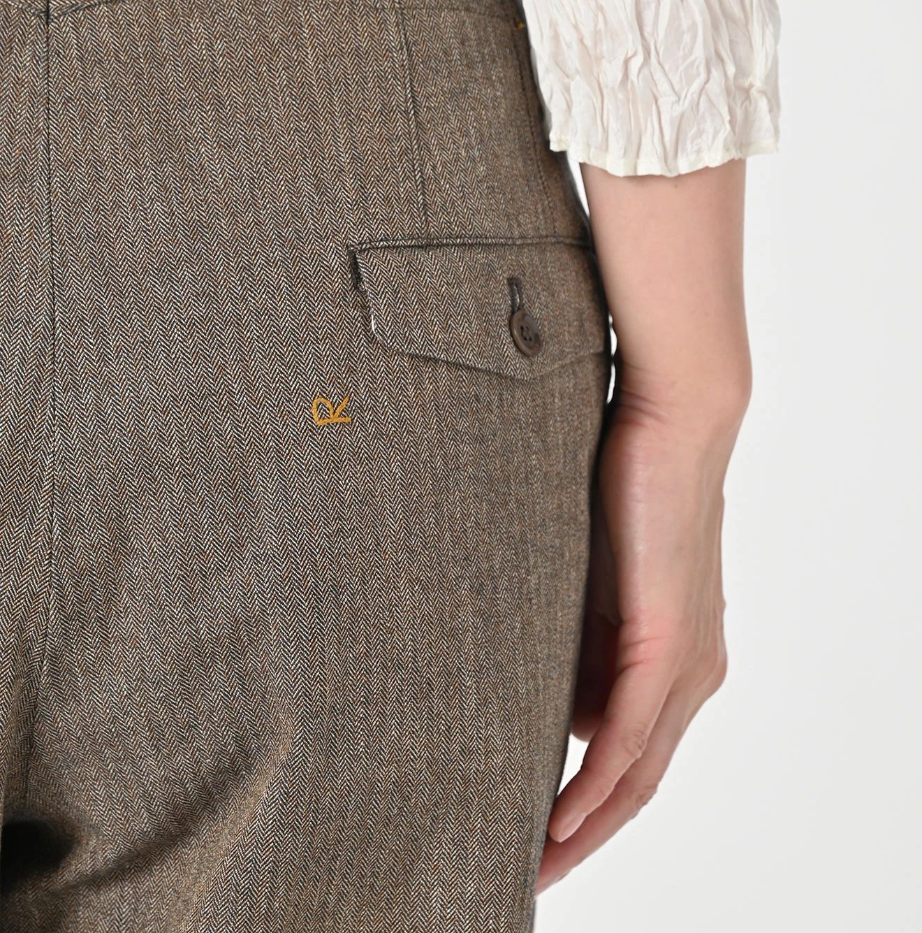 45R(フォーティファイブアール) |ミニヘリンボンコットンツイードの908ニームパンツ（インディゴ）