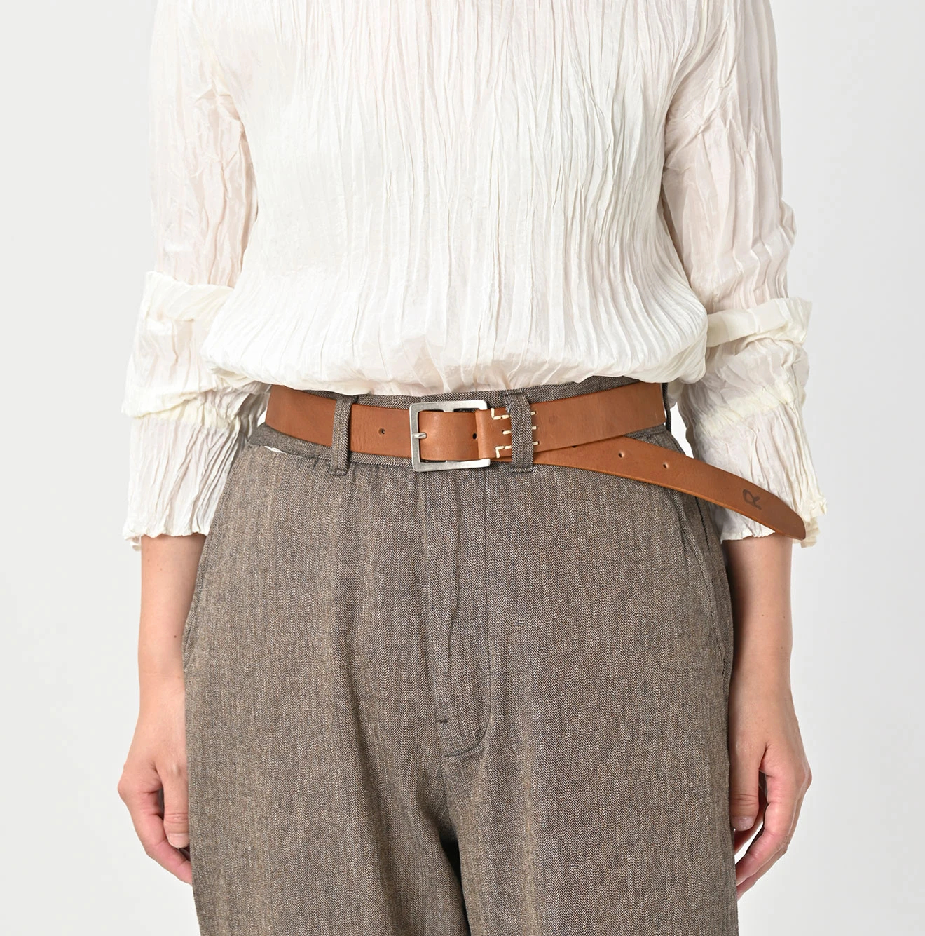 45R(フォーティファイブアール) |ミニヘリンボンコットンツイードの908ニームパンツ（インディゴ）