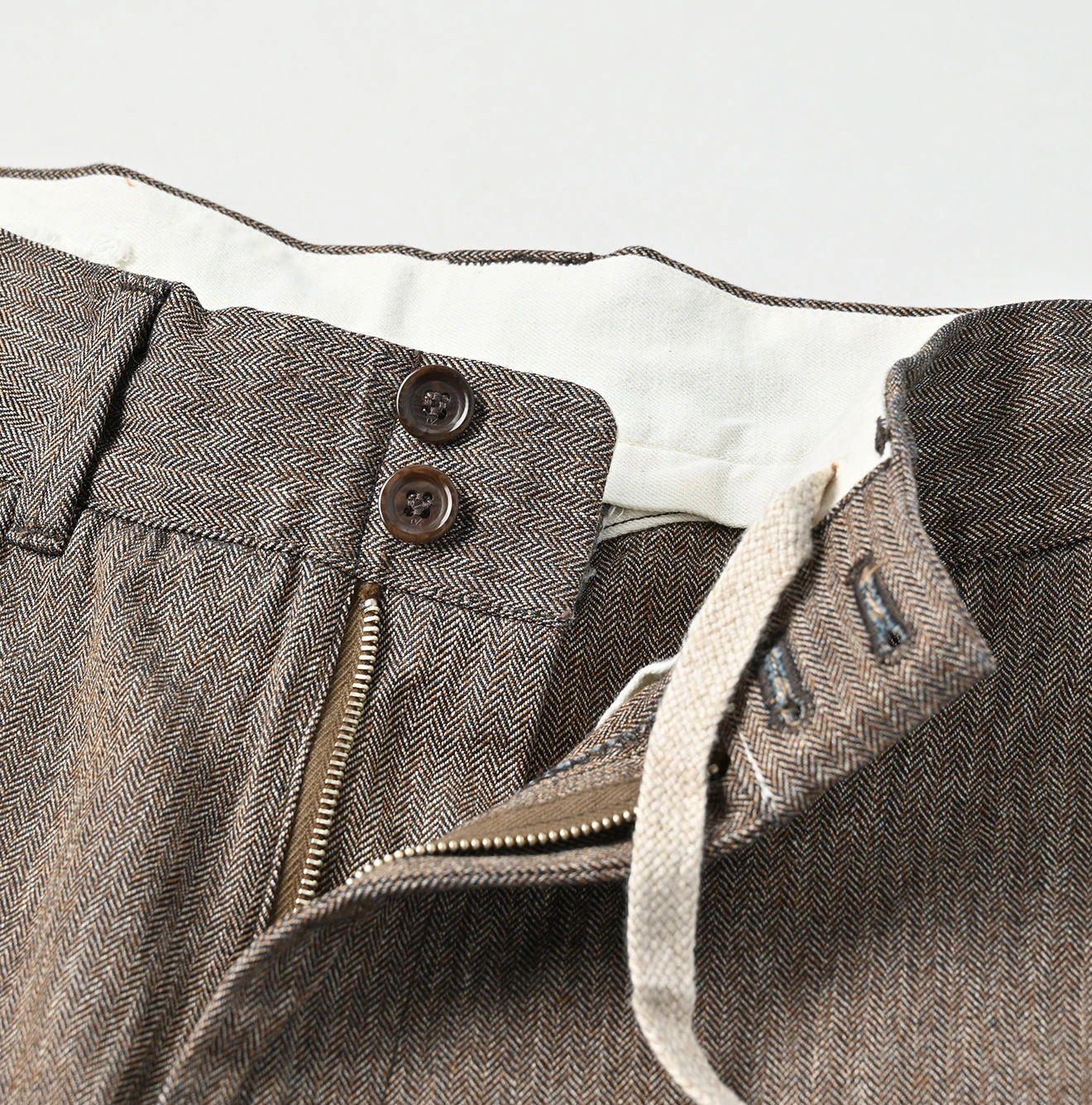 45R(フォーティファイブアール) |ミニヘリンボンコットンツイードの908ニームパンツ（インディゴ）