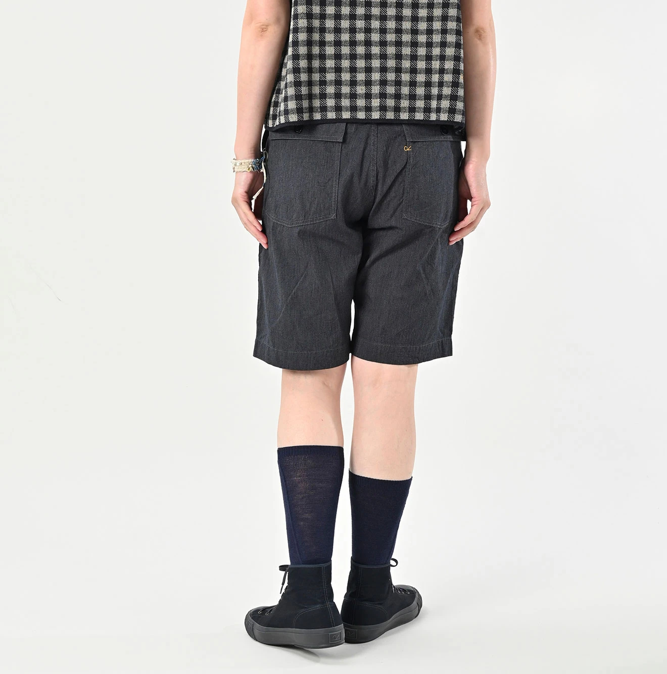 45R(フォーティファイブアール) |撚杢平の908ベイカーショートパンツ（インディゴ）