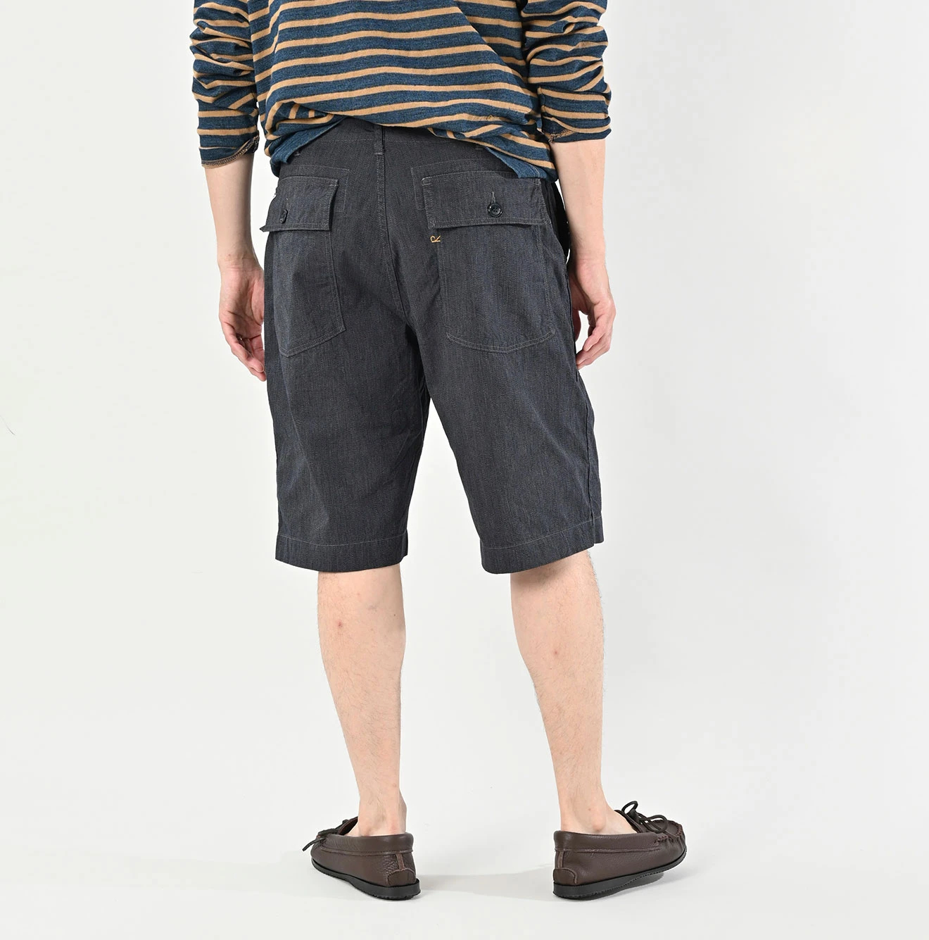 45R(フォーティファイブアール) |撚杢平の908ベイカーショートパンツ（インディゴ）