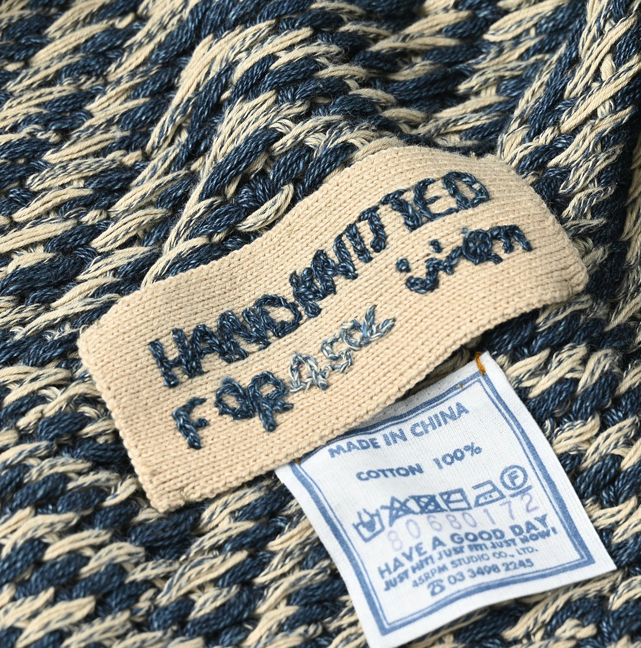 45R(フォーティファイブアール) |ハンドニットのボレロ（インディゴ）