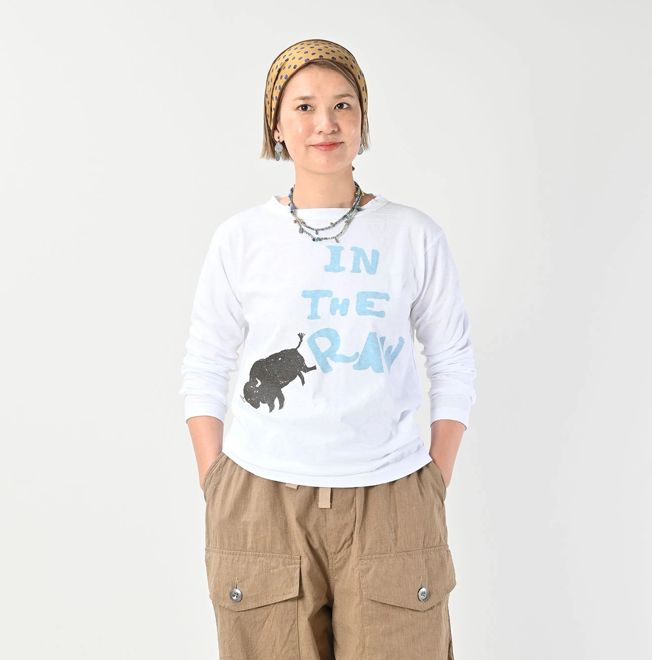 45R(フォーティファイブアール) |IN THE RAWベタッチプリントの908Tシャツ