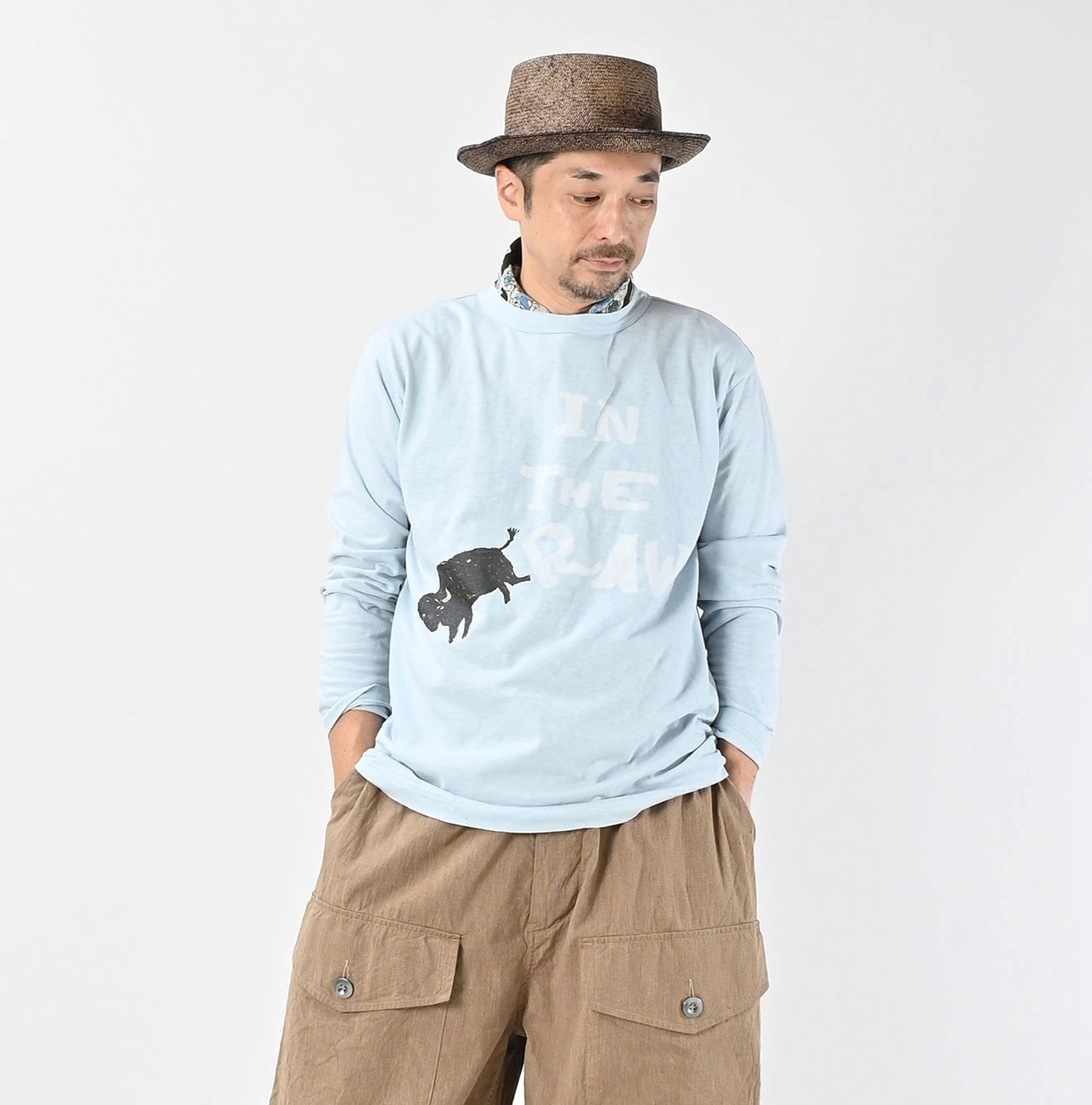 45R(フォーティファイブアール) |IN THE RAWベタッチプリントの908Tシャツ