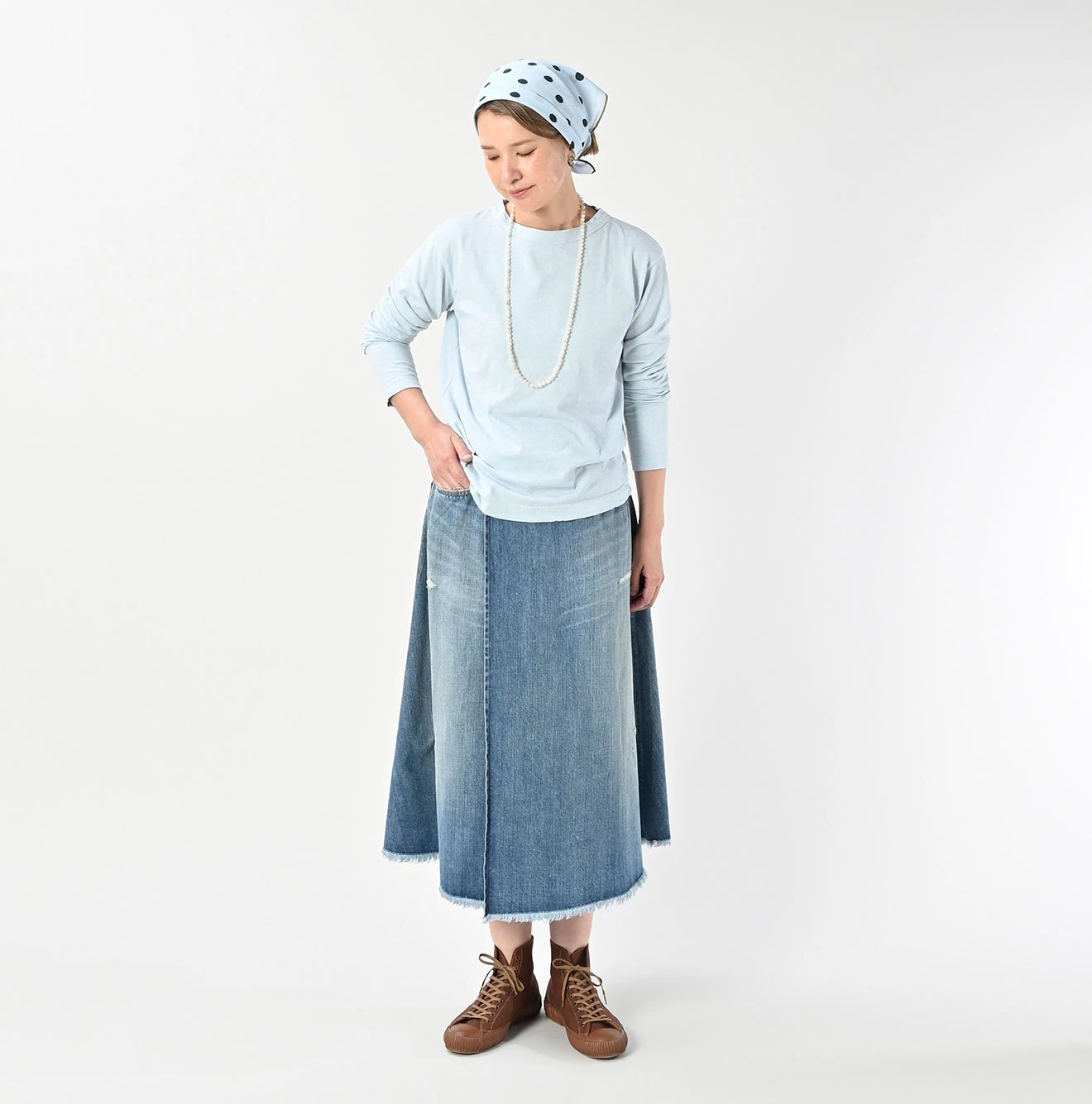 45R(フォーティファイブアール) |ゴートンくん刺繍の908Tシャツ