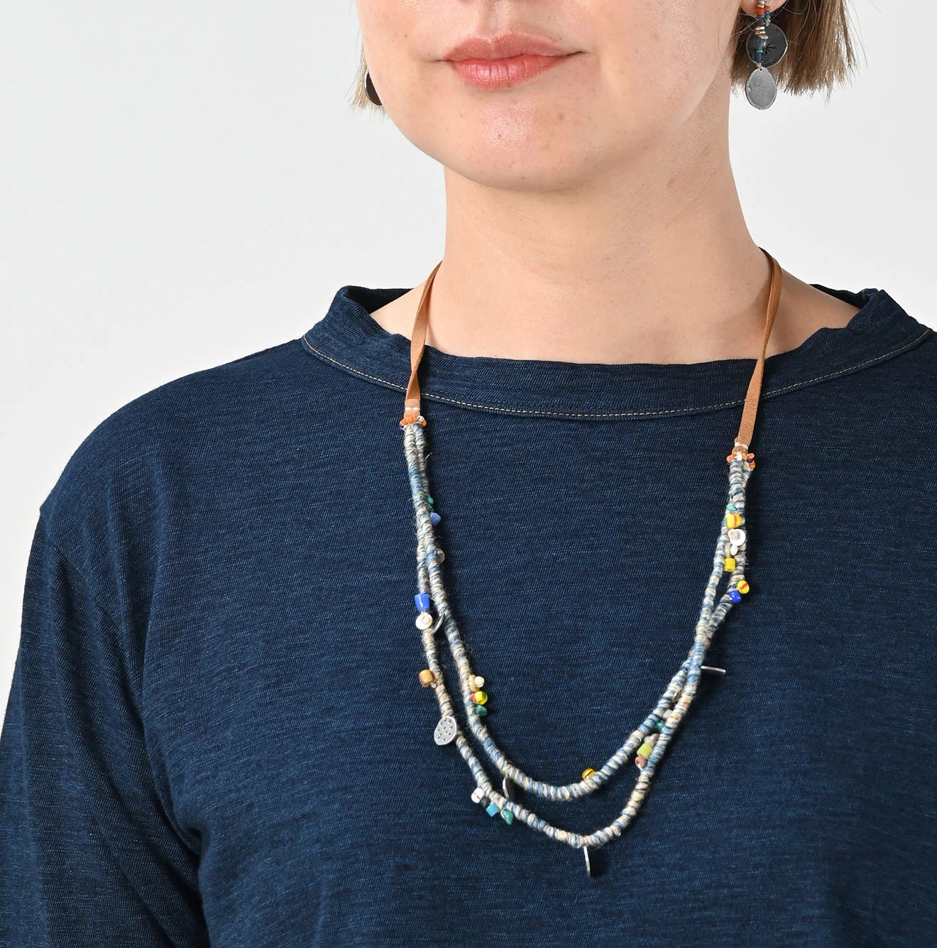 45R(フォーティファイブアール) |ゴートンくん刺繍の908Tシャツ（インディゴ）