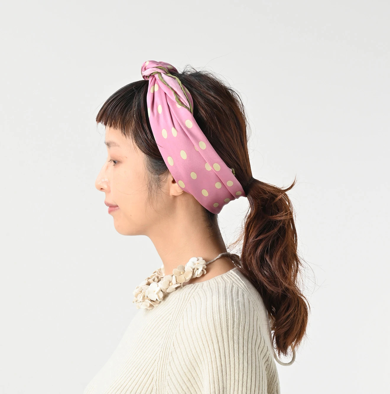 45R(フォーティファイブアール) |シルクのならびドットビッグバンダナ