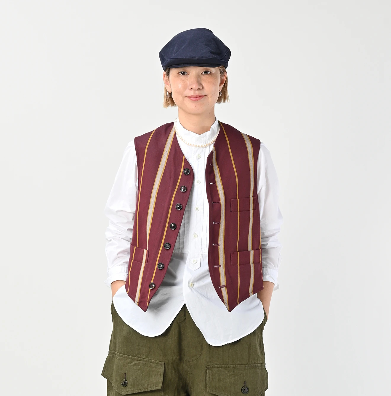 45R(フォーティファイブアール) |ウールコットンベネシャンの908みゆきベスト