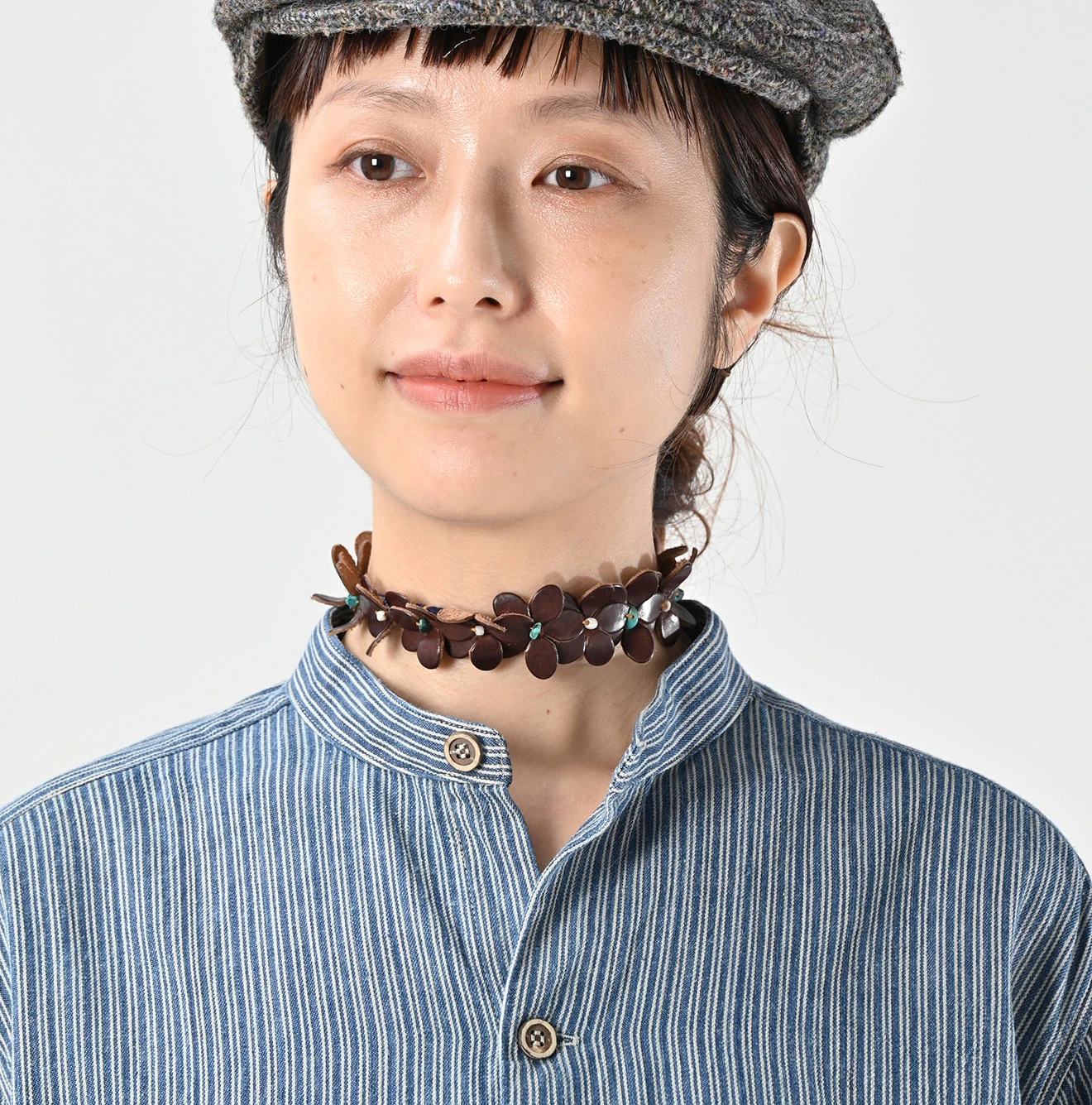 45R(フォーティファイブアール) |インドカディシャツデニムの908スタンドグランパプルシャツ