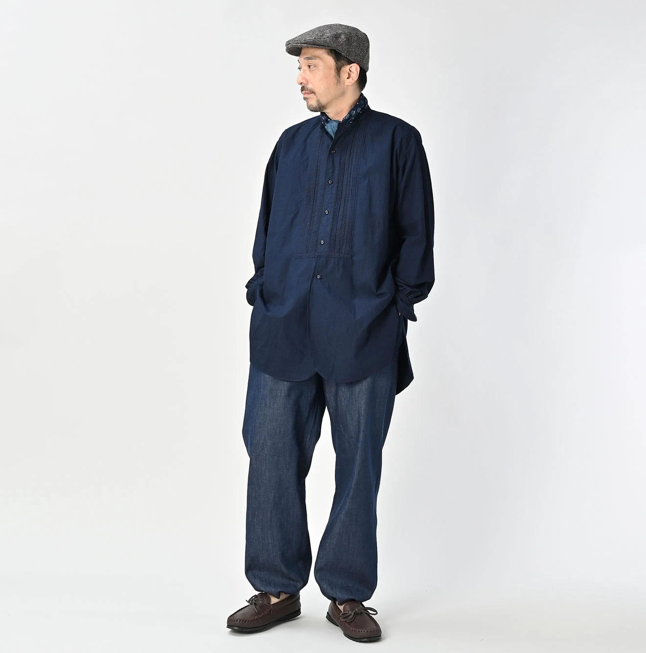 45R(フォーティファイブアール) |バチストレースの908ビッグーグーシャツ（インディゴ）