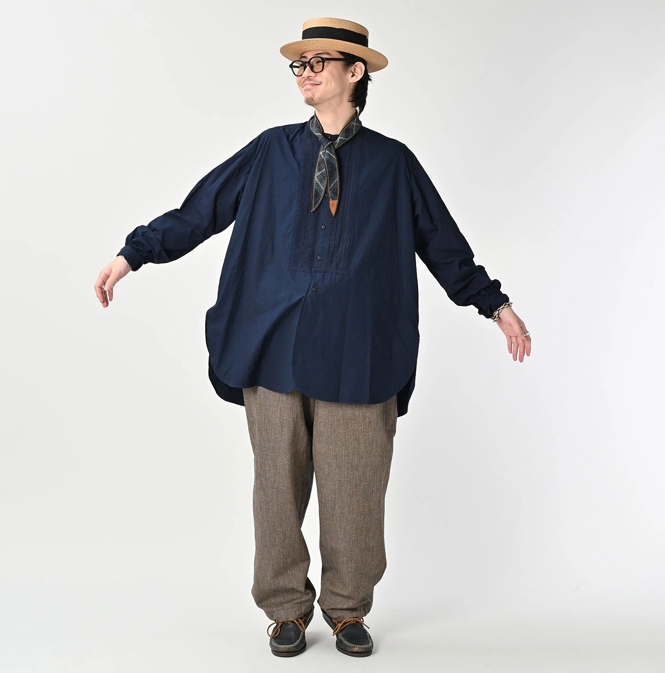 45R(フォーティファイブアール) |バチストレースの908ビッグーグーシャツ（インディゴ）