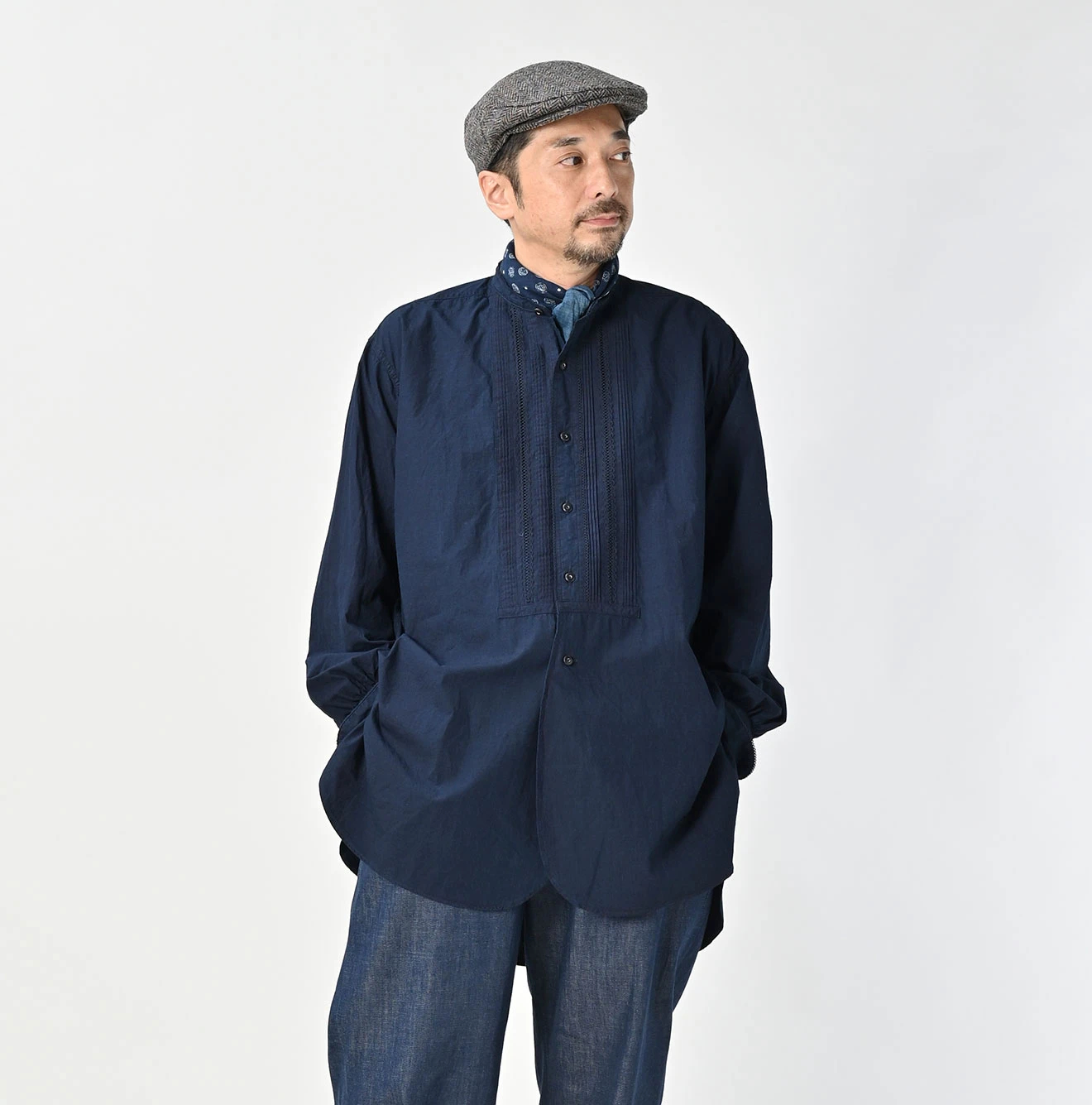 45R(フォーティファイブアール) |バチストレースの908ビッグーグーシャツ（インディゴ）