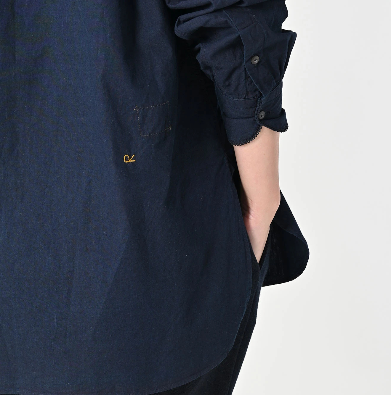 45R(フォーティファイブアール) |バチストレースの908ビッグーグーシャツ（インディゴ）