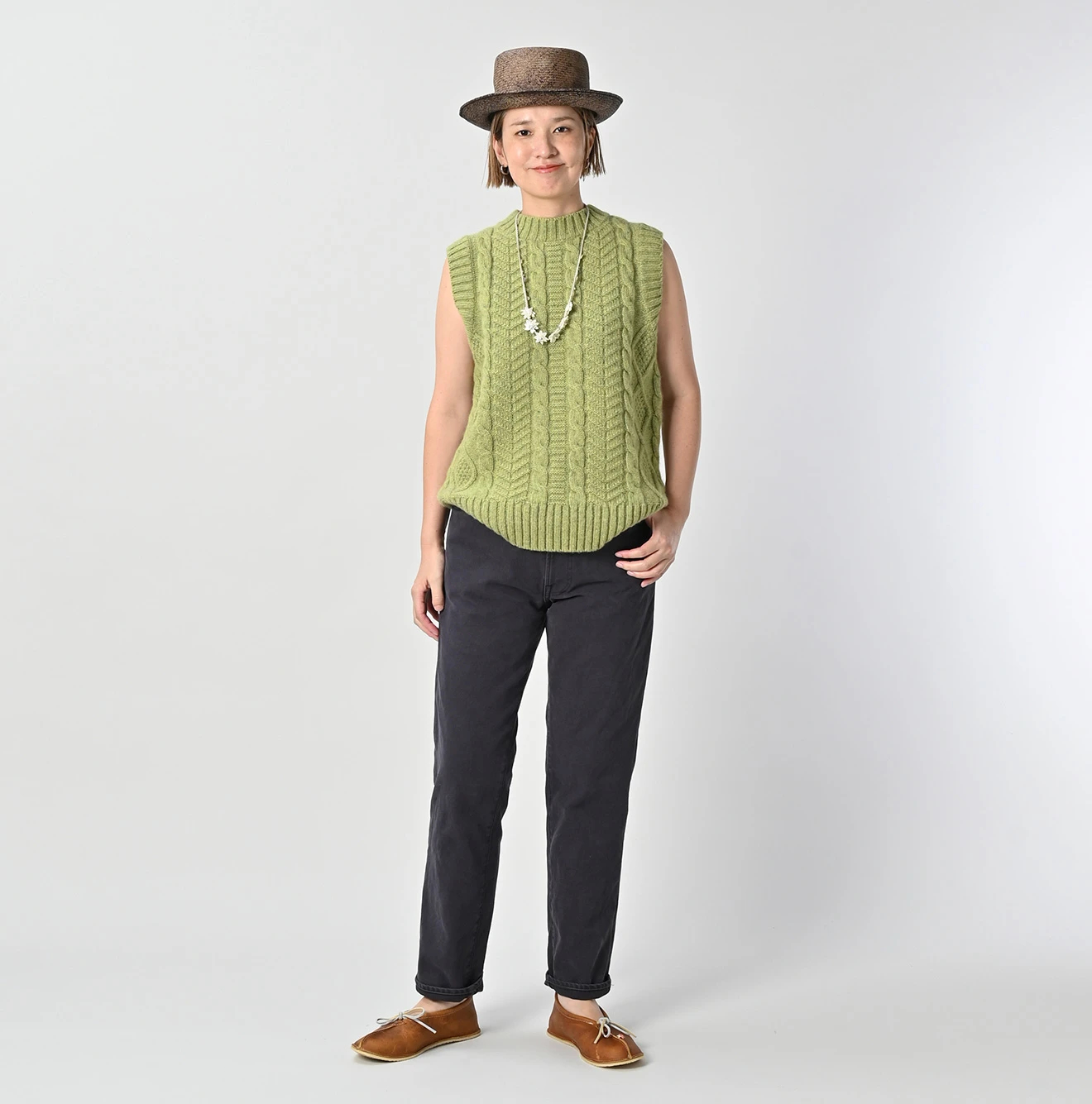 45R(フォーティファイブアール) |カシミヤのアランベスト