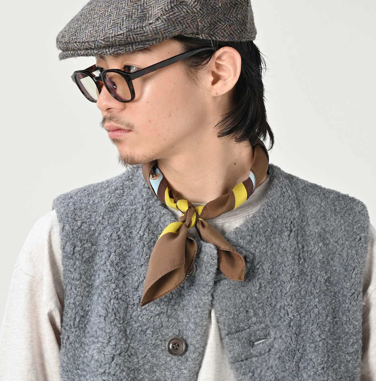 45R(フォーティファイブアール) |シルクの小紋バンダナ