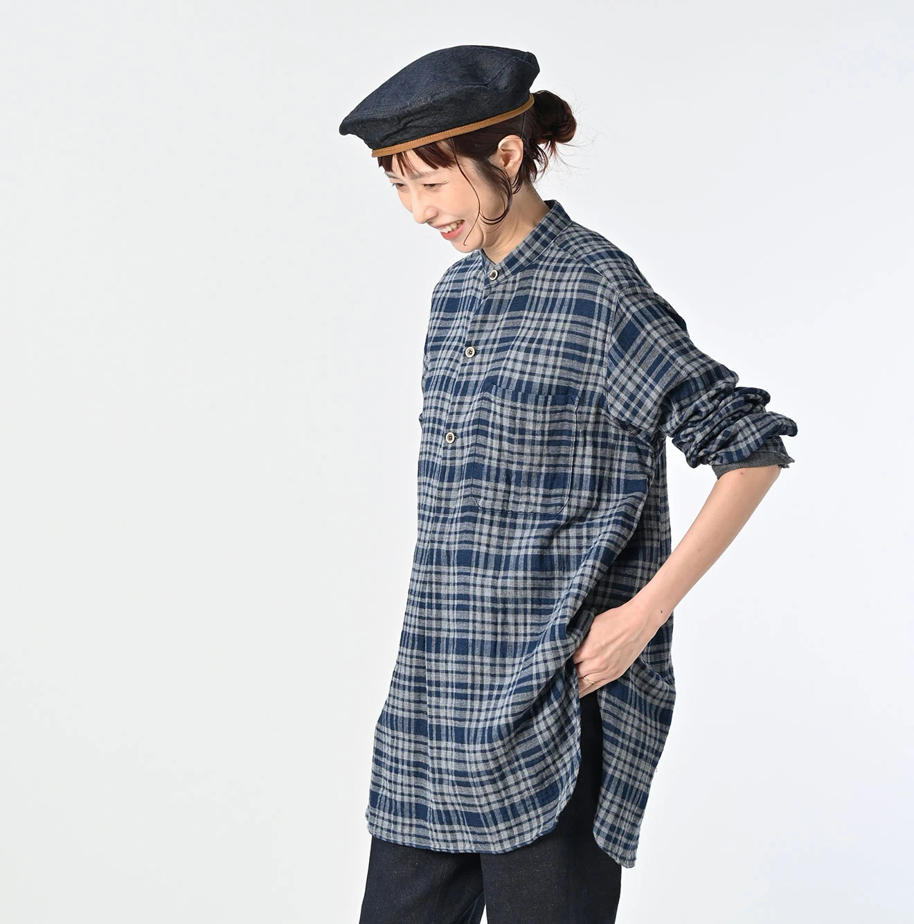 45R パッチワークグランパプルシャツ美品 【公式通販】