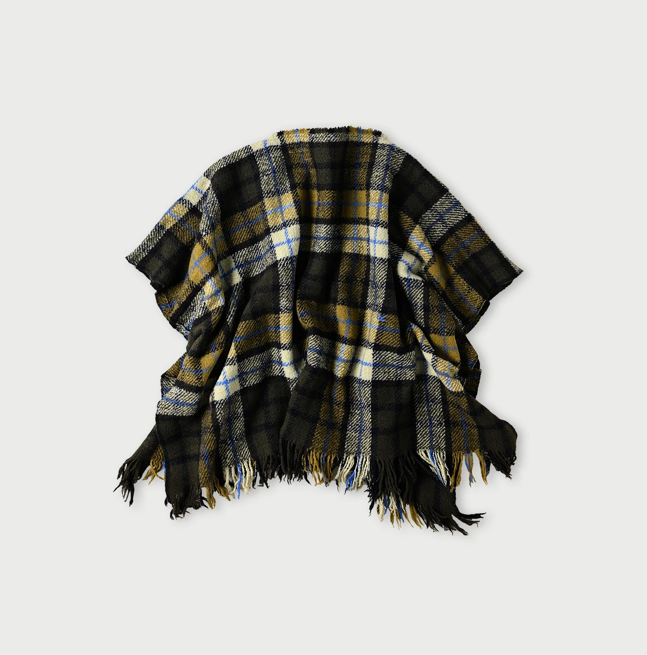 45R(フォーティファイブアール) |インドメリノカシミヤのチェックポンチョ