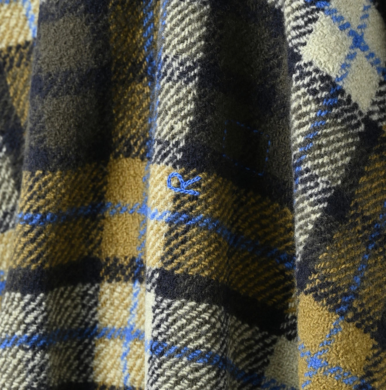 45R(フォーティファイブアール) |インドメリノカシミヤのチェックポンチョ